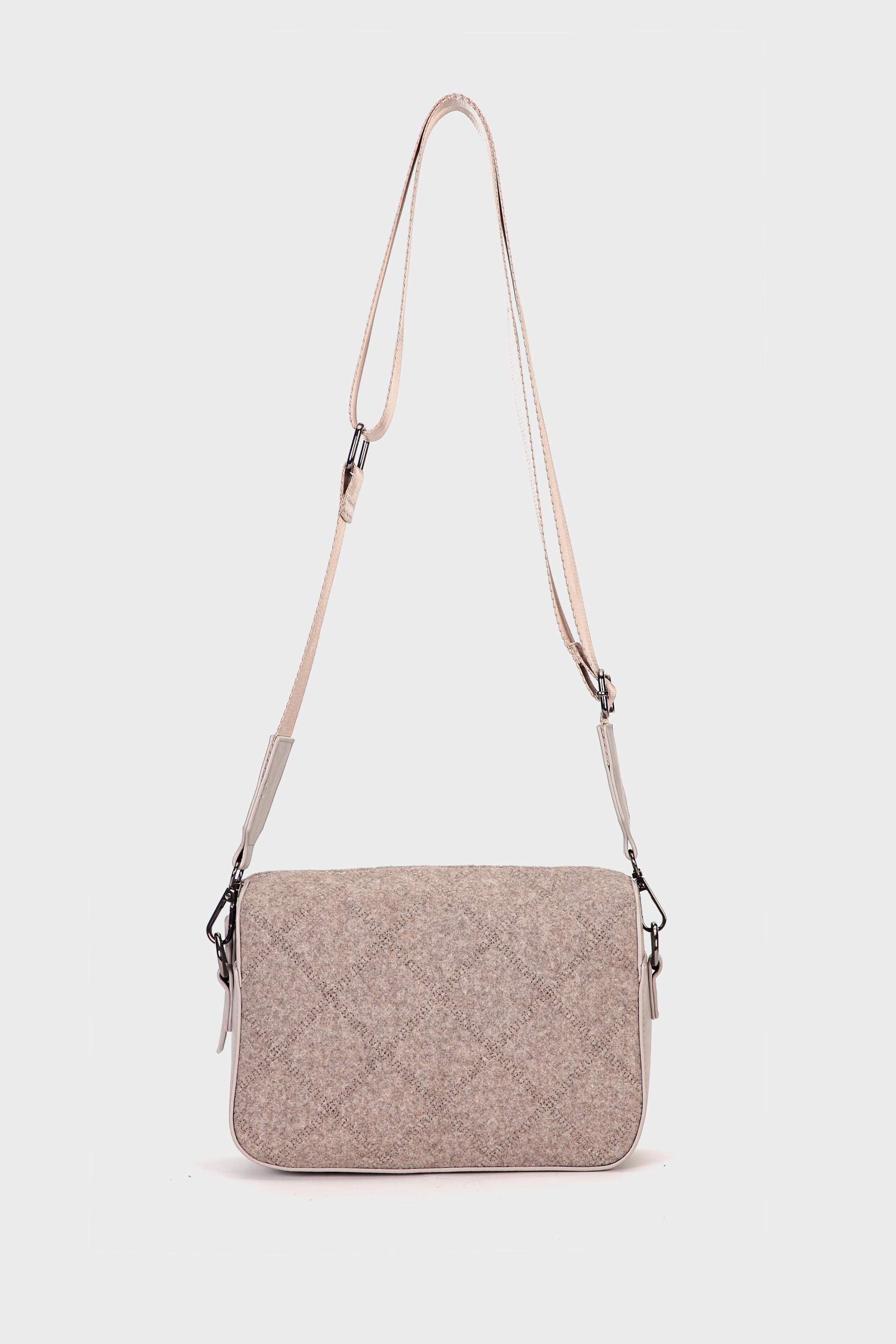 Beige Shoulder Bag, Beige Melange, medium