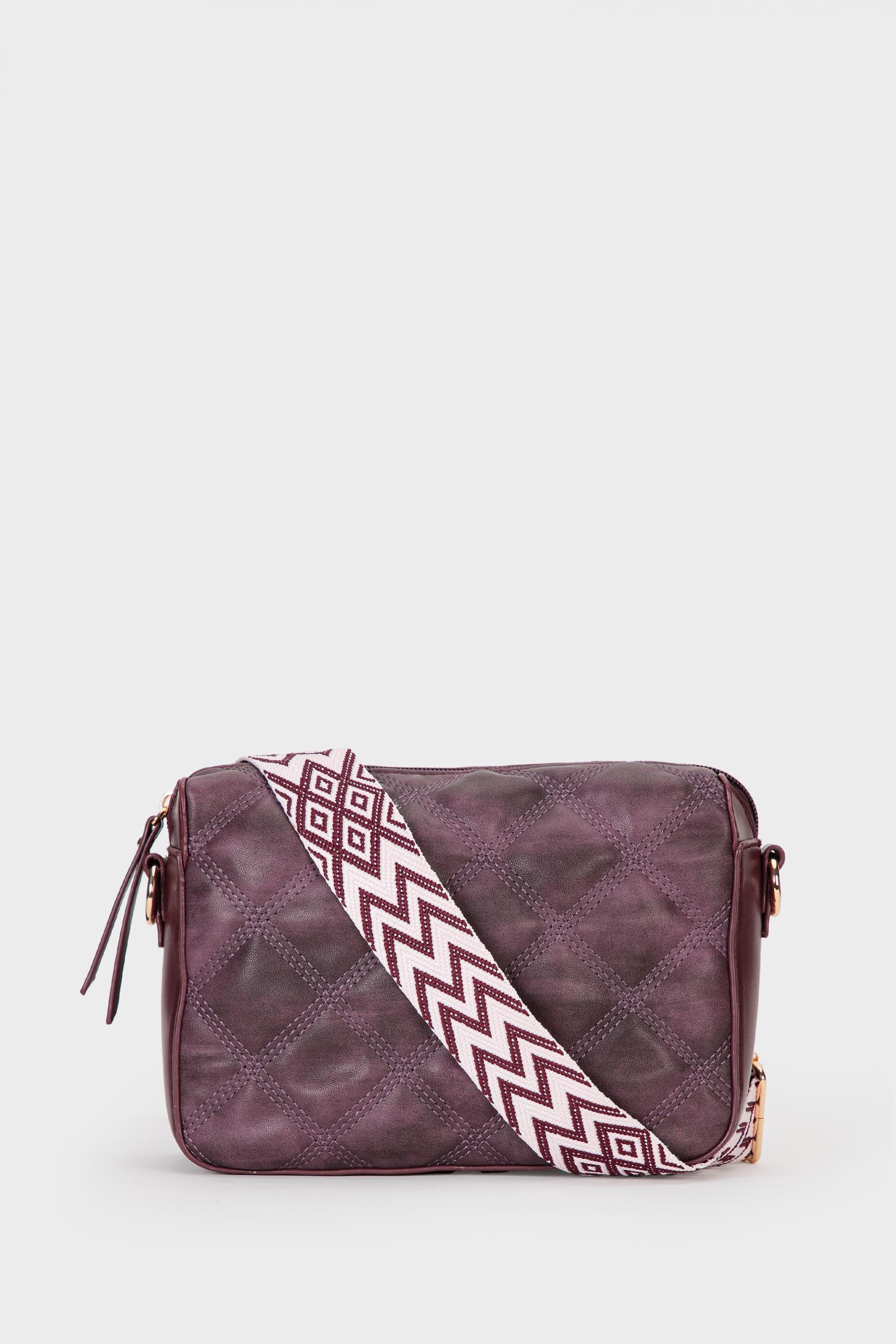 Purple Basic Shoulder Bag, Purple Auvergine, medium