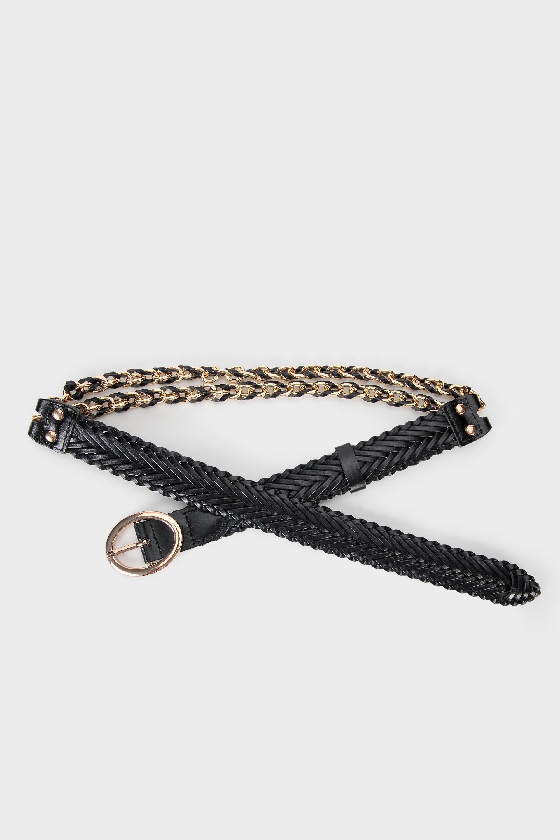 Braided belt, Black, large image number 0