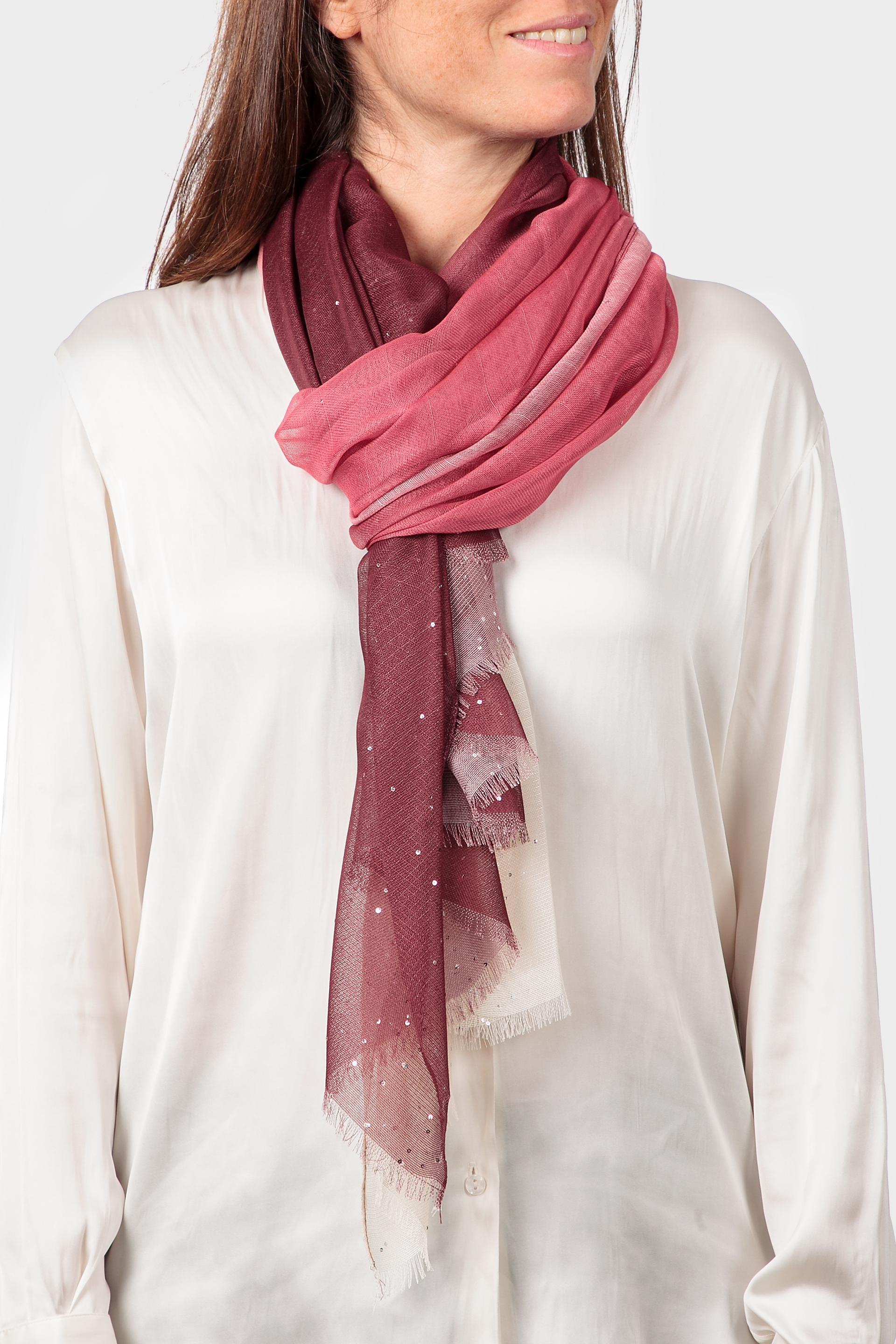 Pink Sequins Pashmina, Garnet, large image number 0