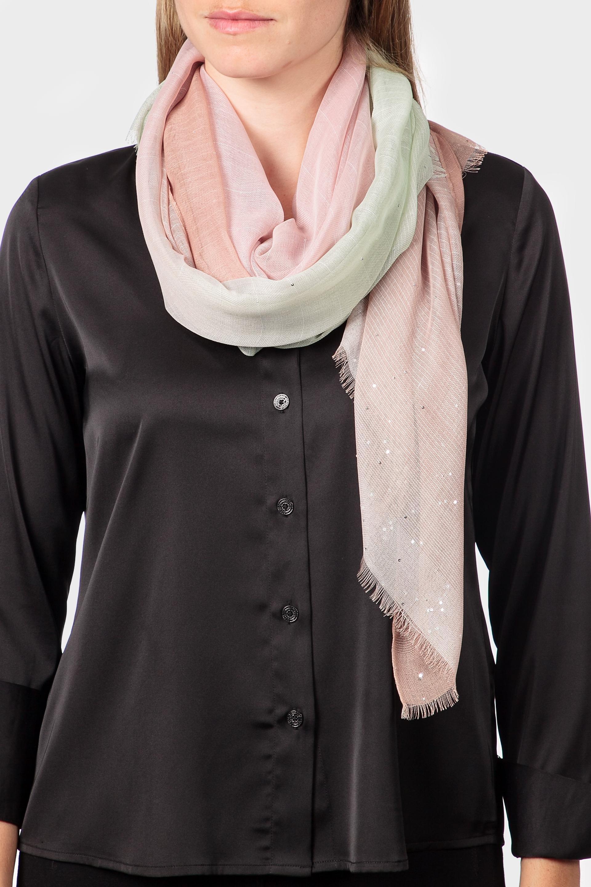 Orange Sequins Pashmina, Pink, medium