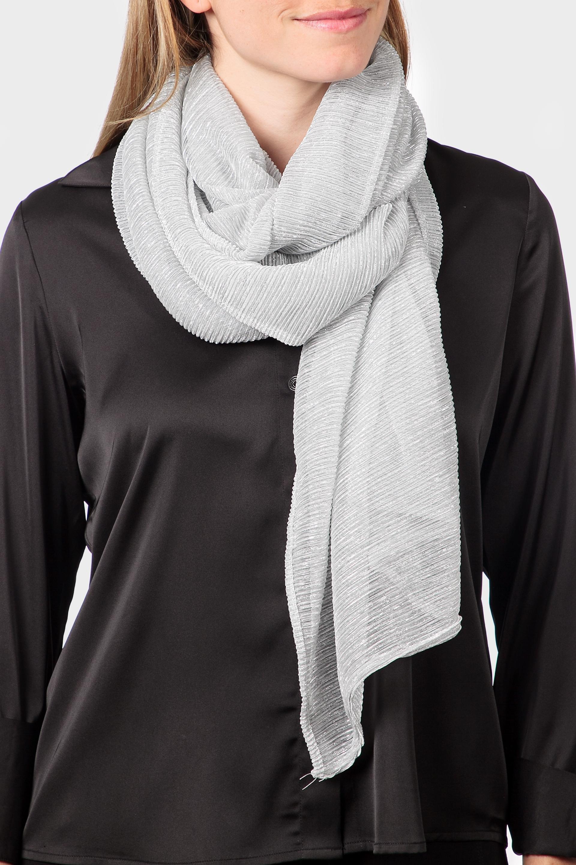 Grey Fantasy Pashmina, Metal Silver, medium