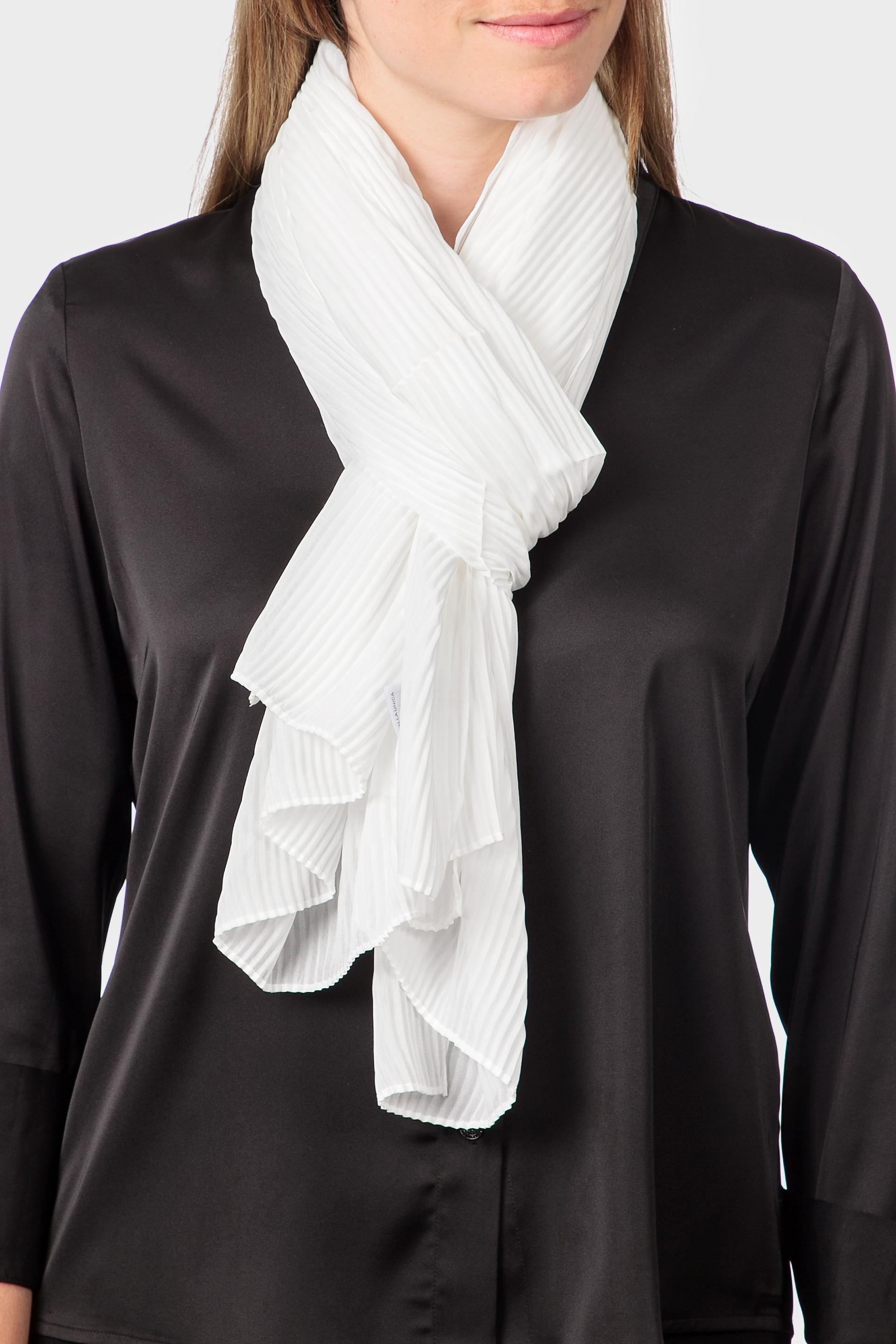 وشاح بكسرات، أبيض, White Off White, large image number 0