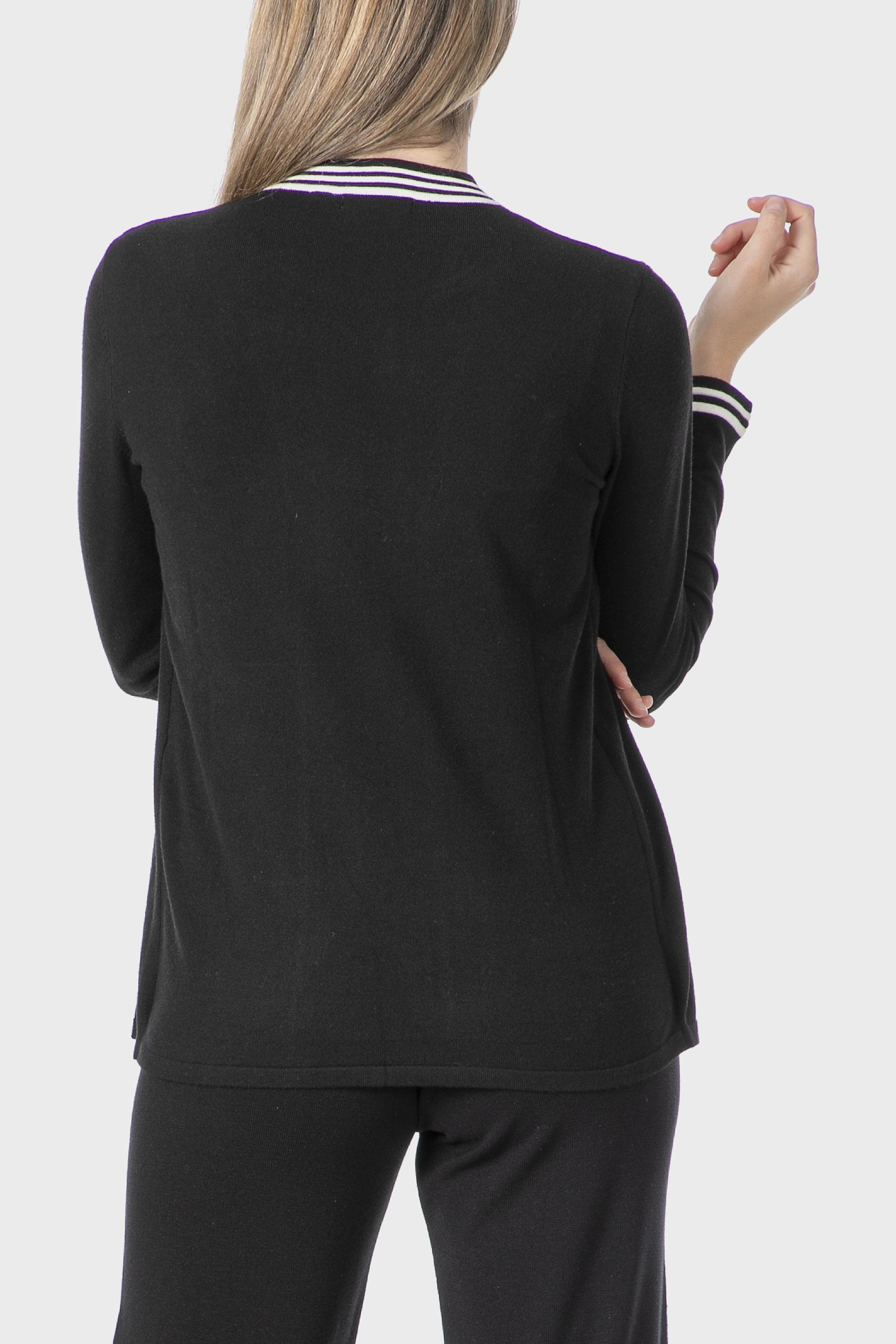 Black Knitted Faux Twinset, 3701_120, large image number 2