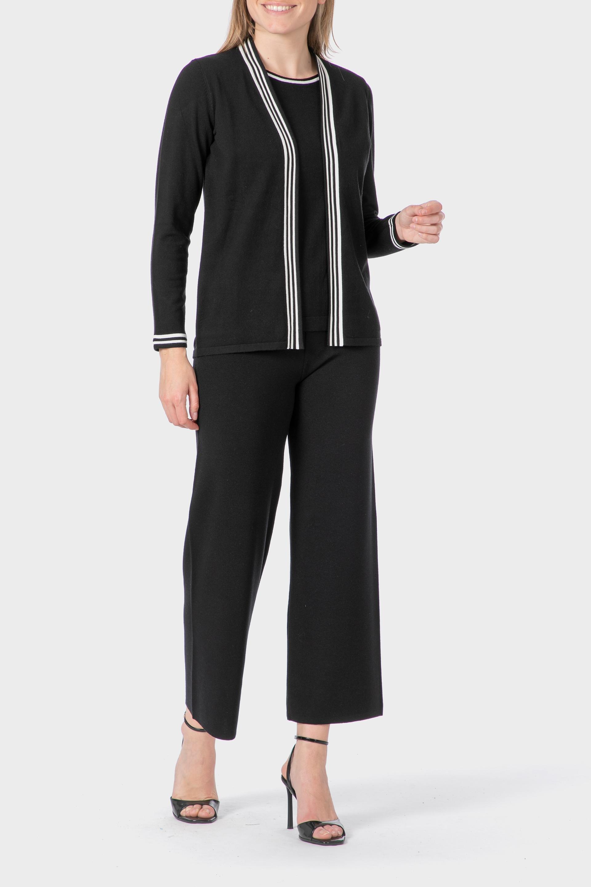 Black Knitted Faux Twinset, , large image number 3
