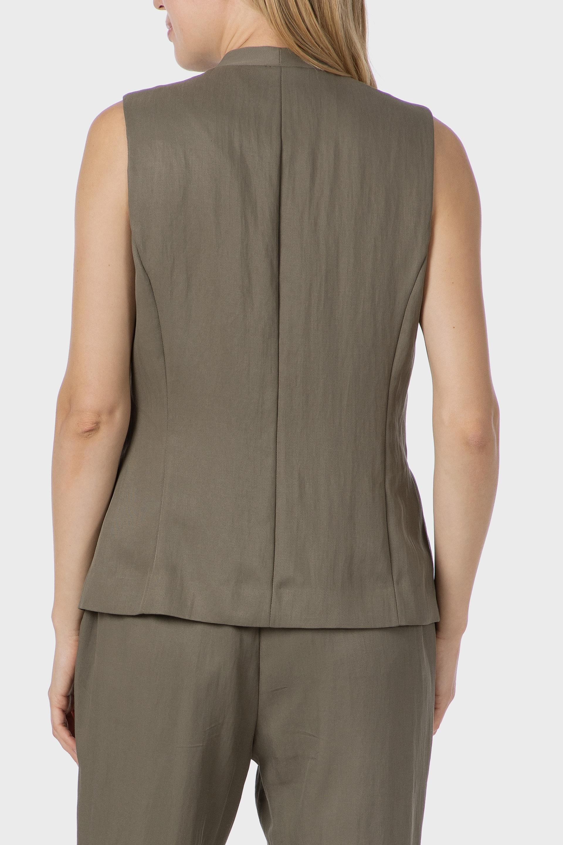Khaki Buttoned Waistcoat, Green Khaki, large image number 9