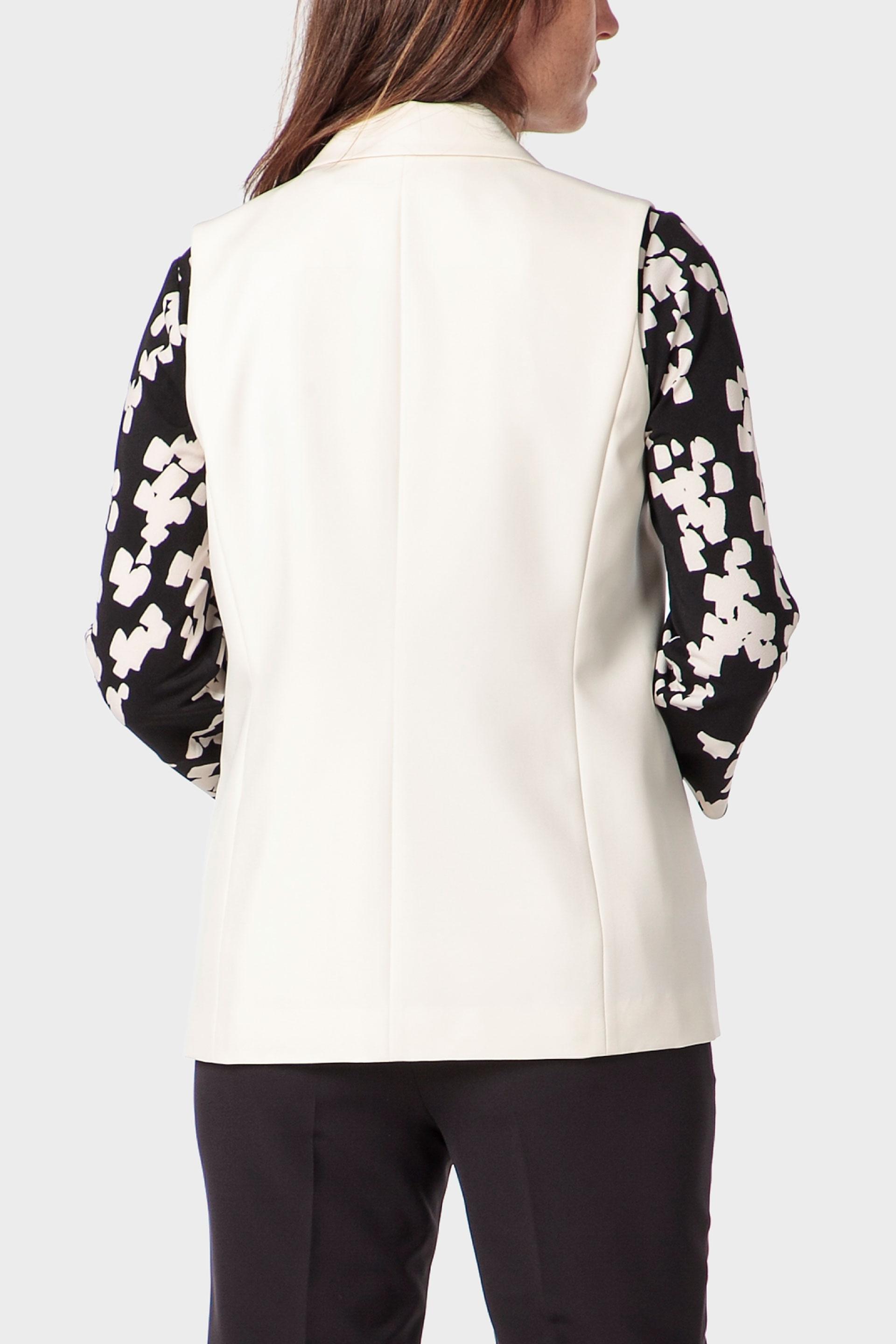 White Long Waistcoat, Beige Wax, large image number 2
