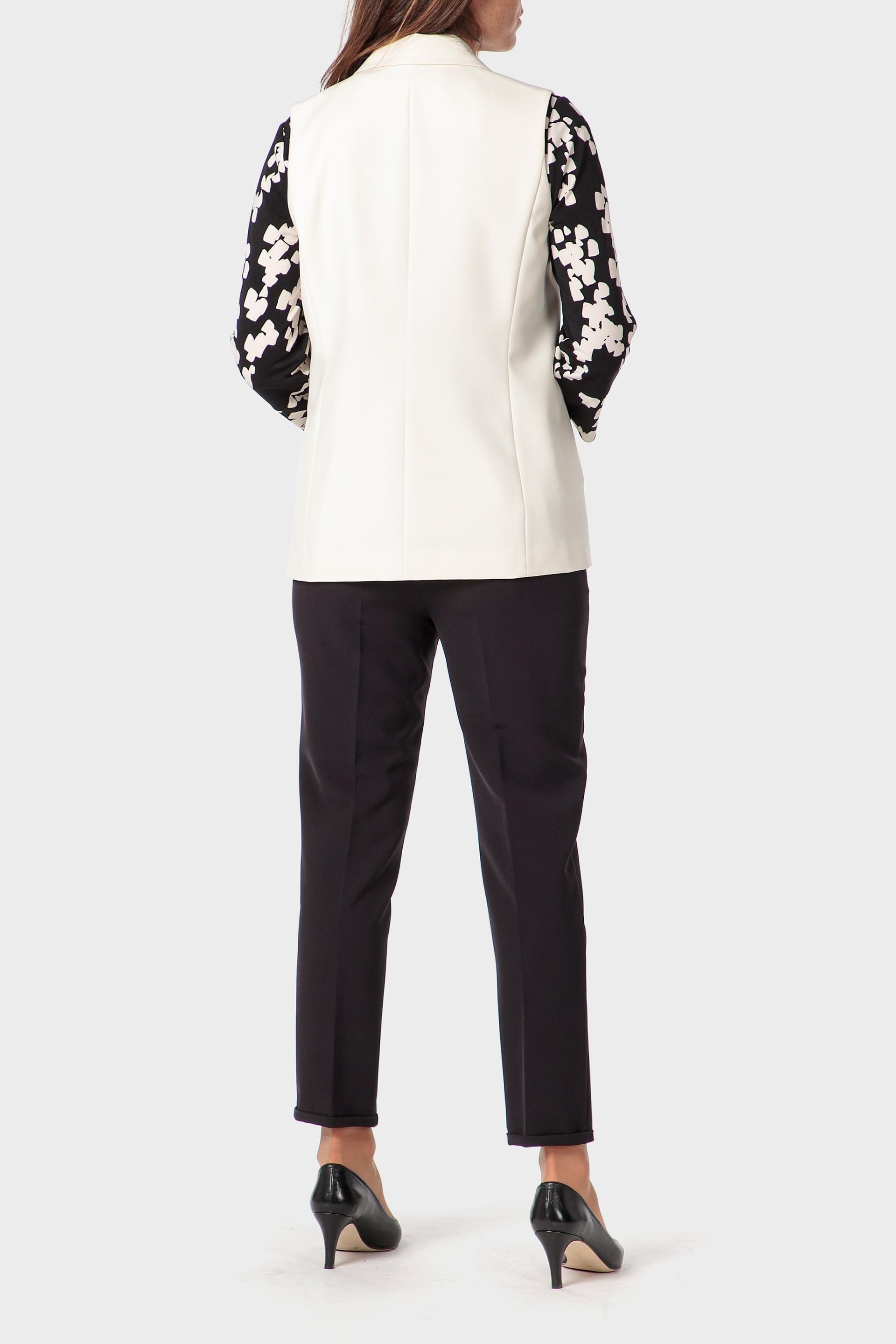 White Long Waistcoat, Beige Wax, large image number 3