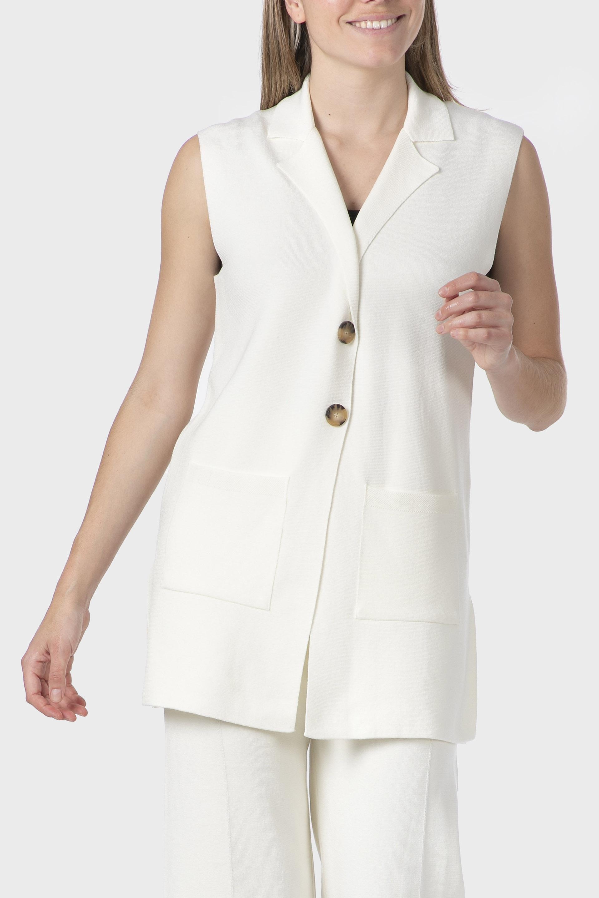 White Long Waistcoat, , large image number 0