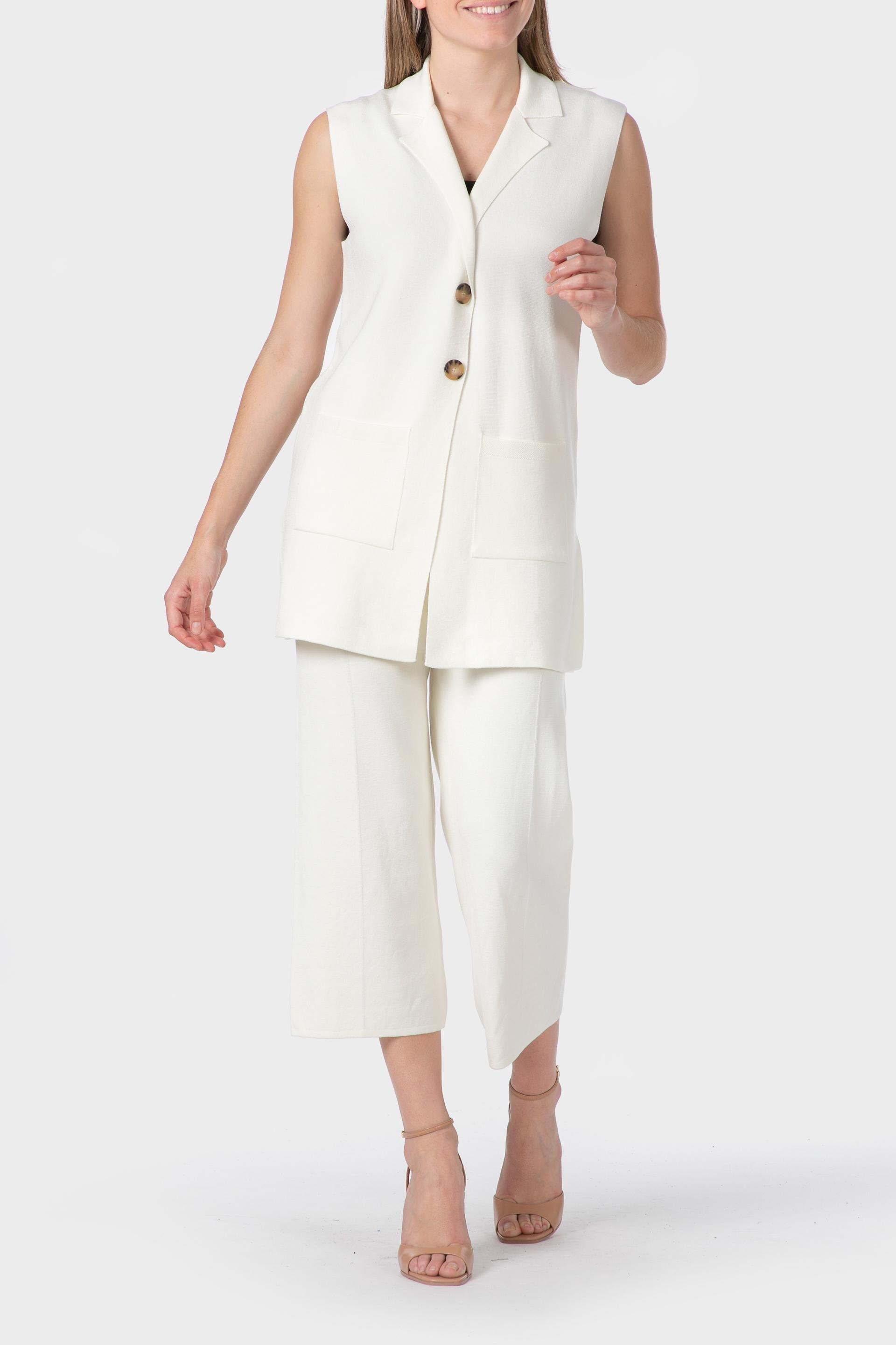 White Long Waistcoat, , large image number 3