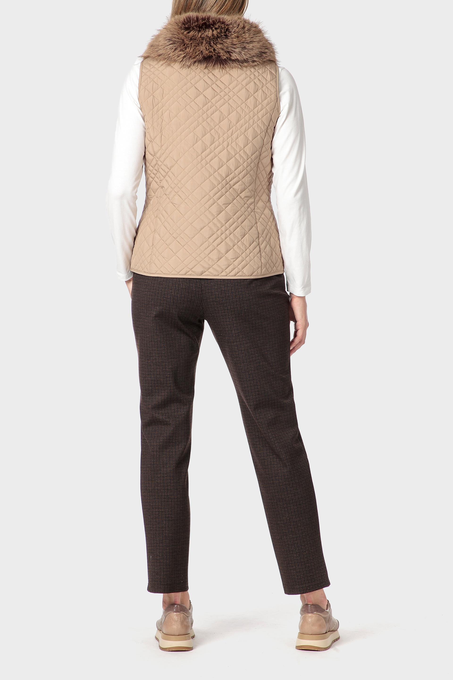 Beigbe Fur Waistcoat, Beige, large image number 3