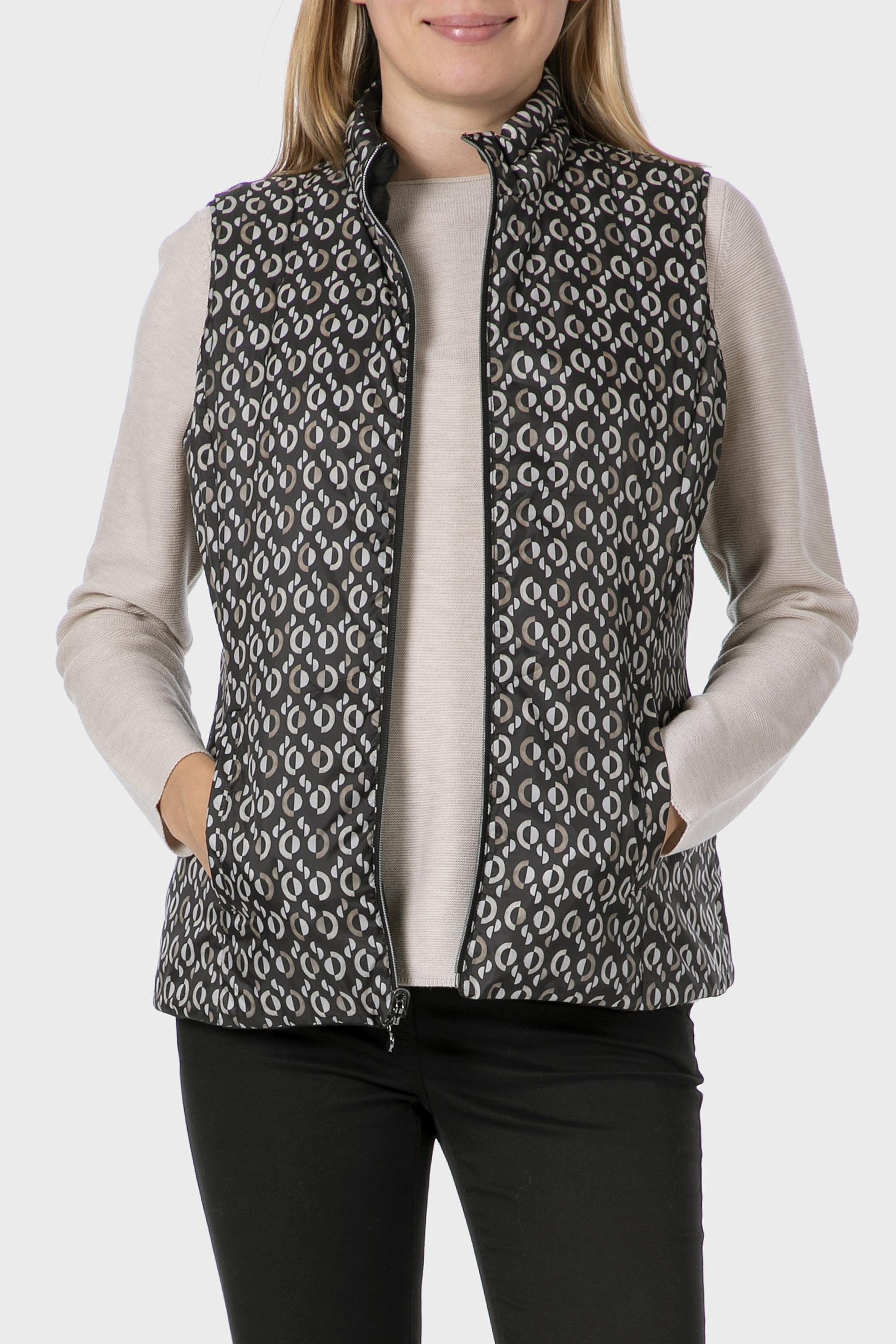 Grey Reversible Waistcoat, Black, large image number 2
