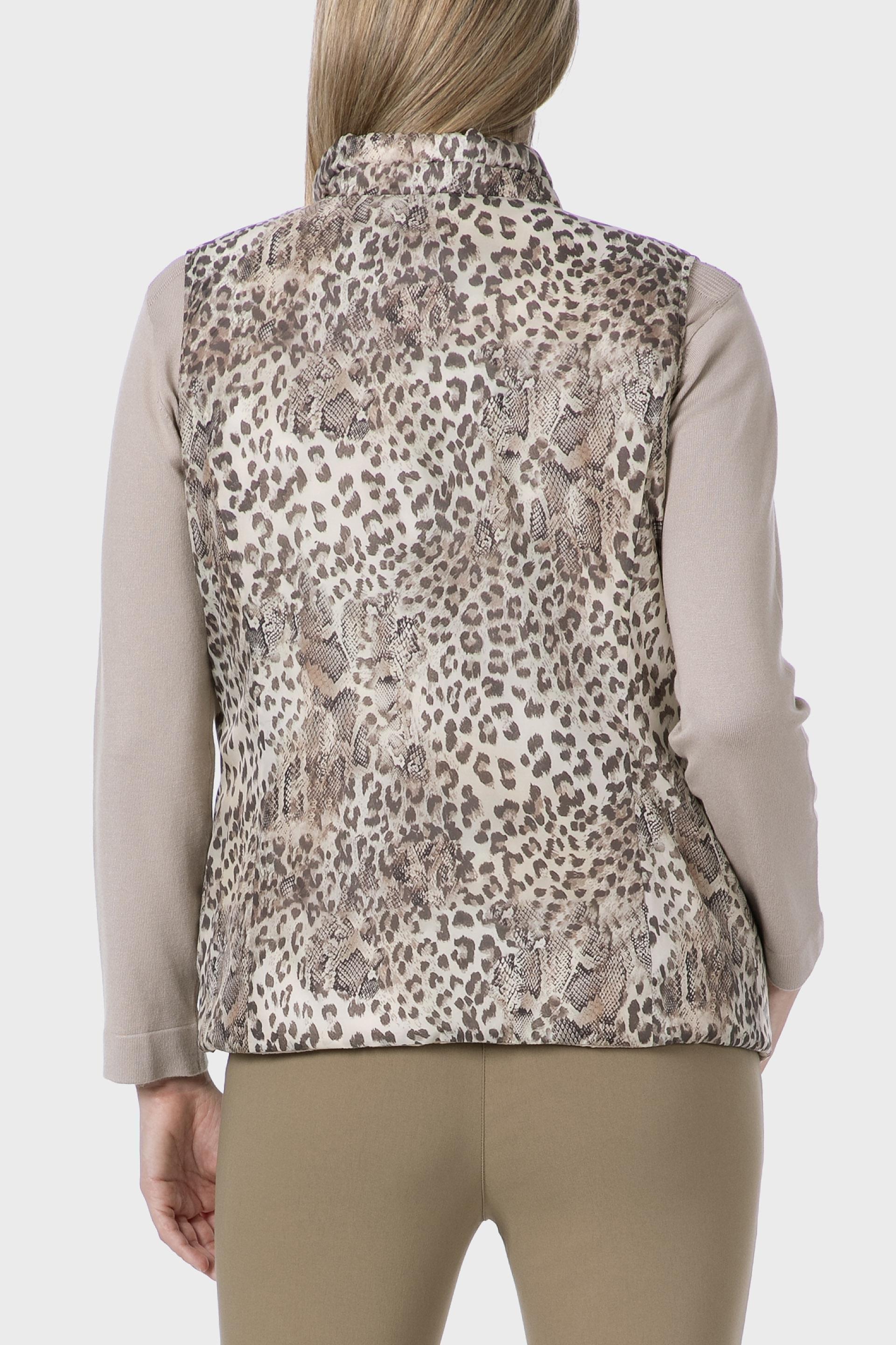 Multicolour Reversible Waistcoat, Beige, medium