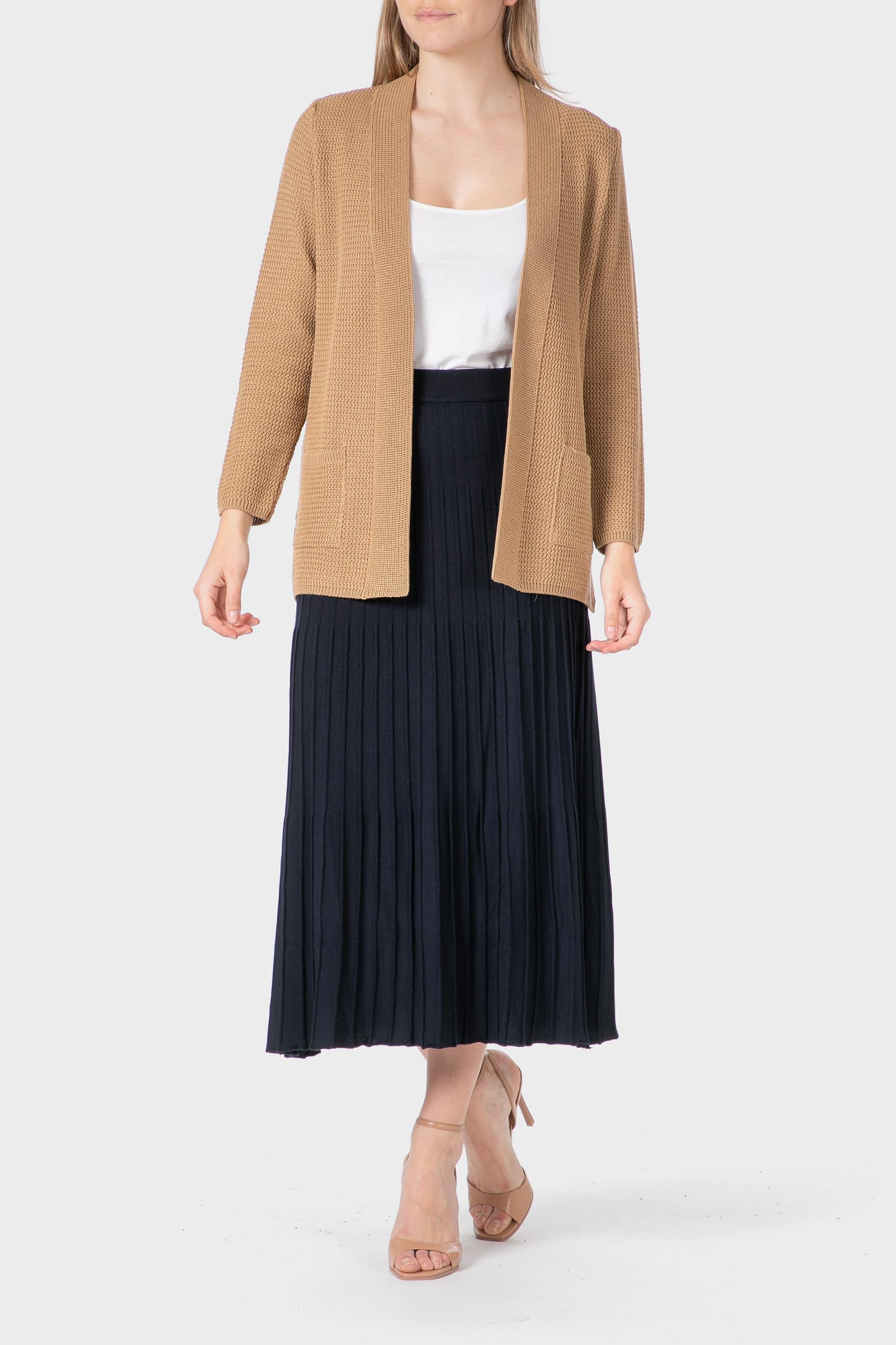 Beige Open Jacket With Pockets, 3701_144, large image number 1