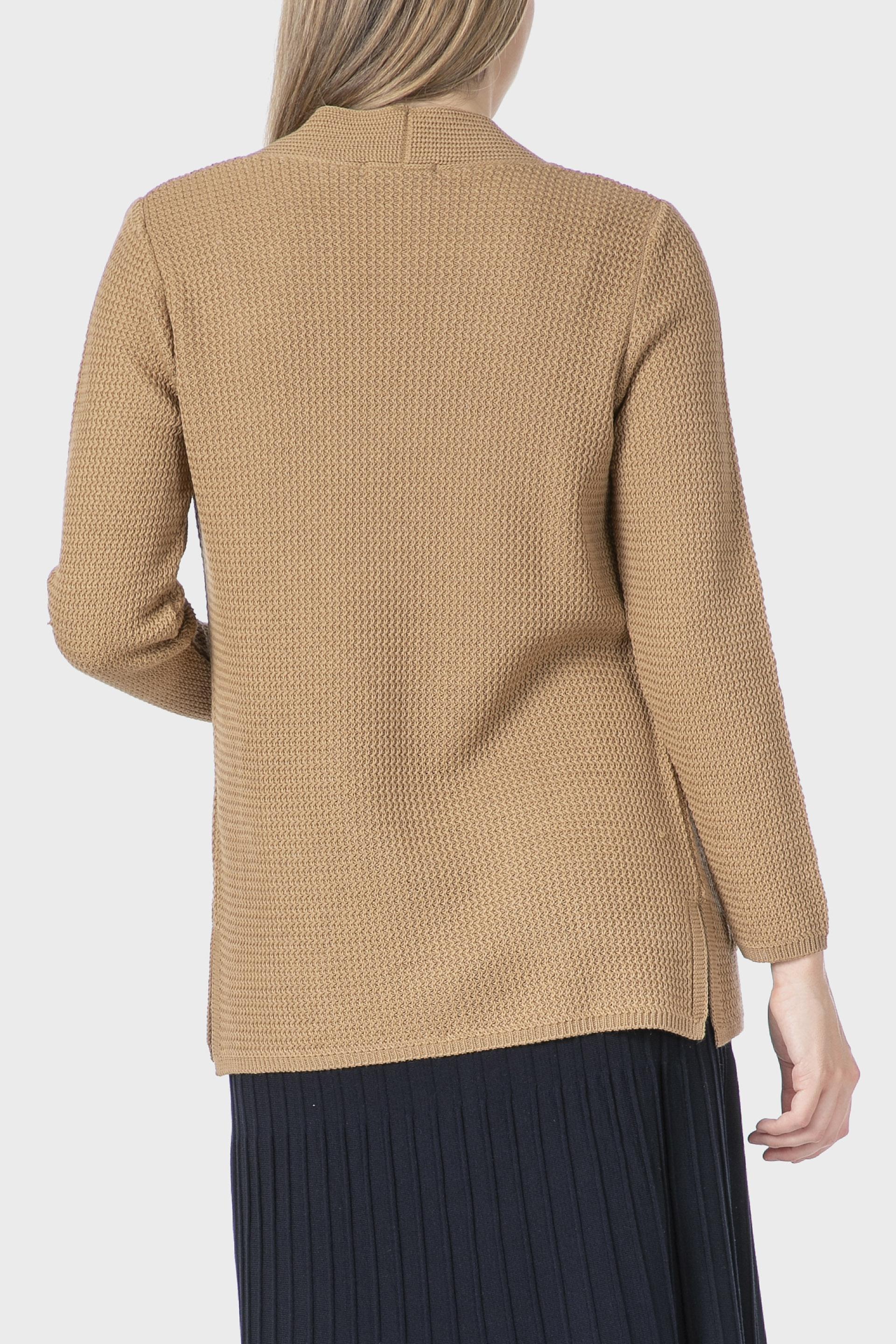 Beige Open Jacket With Pockets, 3701_144, large image number 2