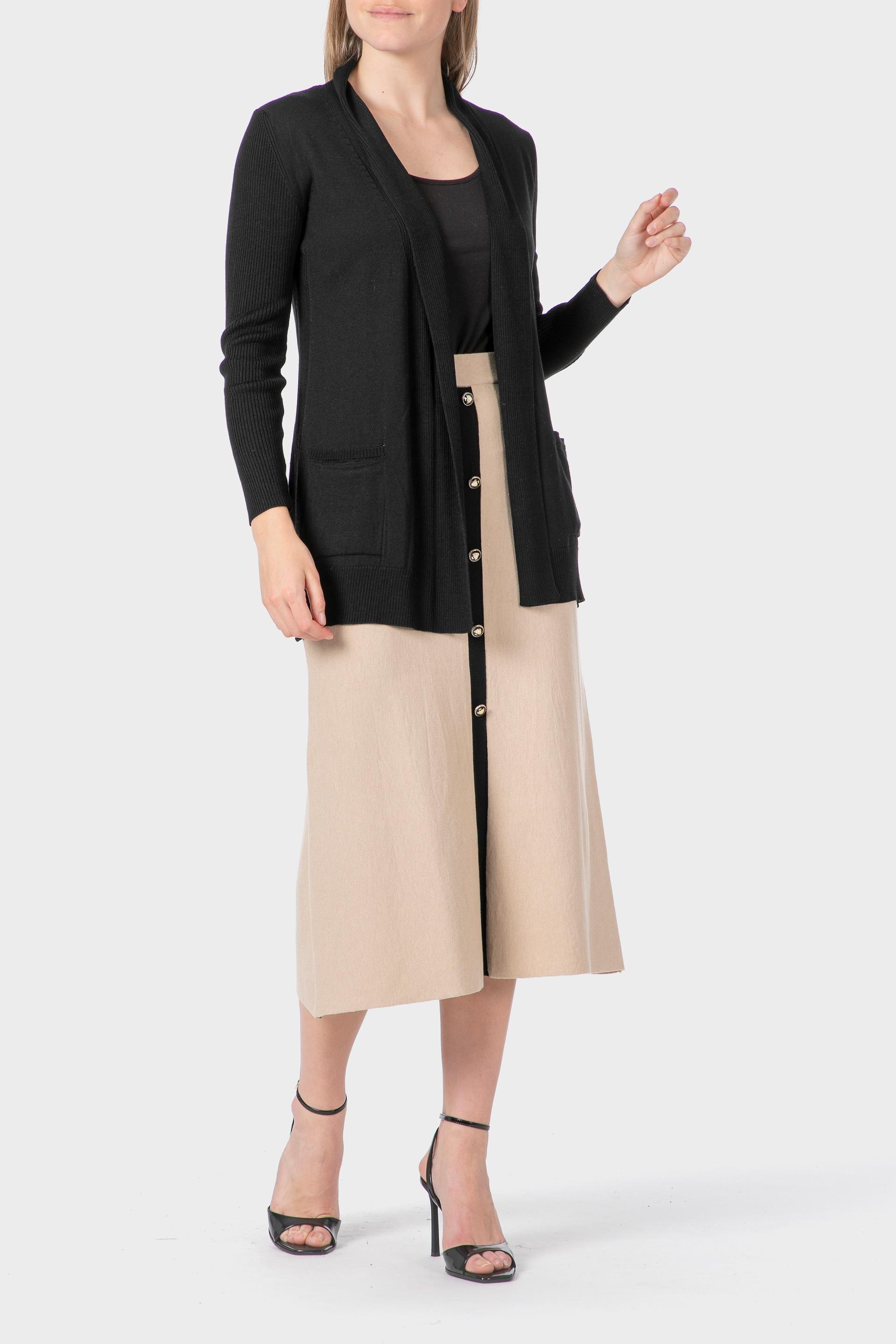 جاكيت مفتوح، أسود, Black, medium