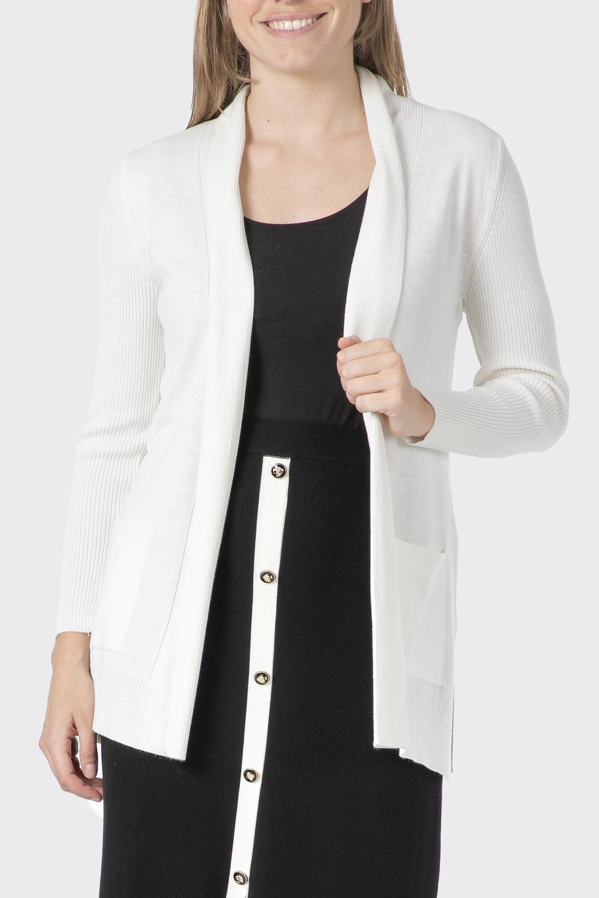 جاكيت مفتوح، أبيض, White Off White, medium