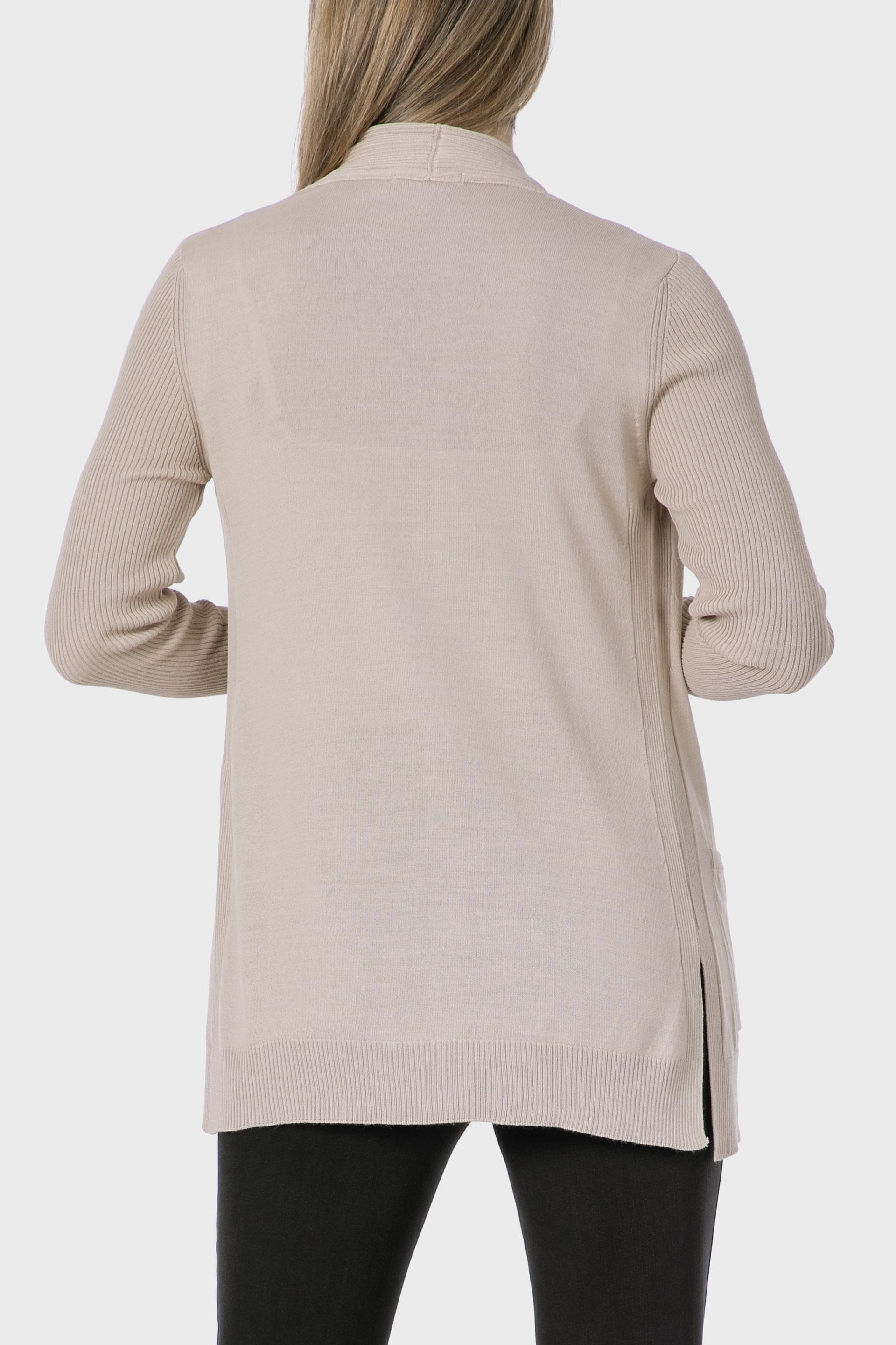 Beige Open Jacket, Beige, large image number 3