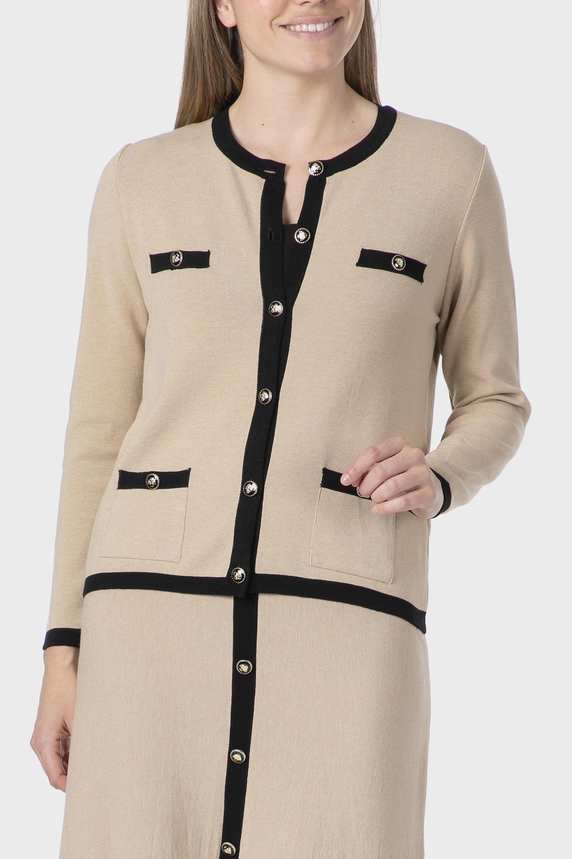 Beige Jacket With Pockets, Beige, medium