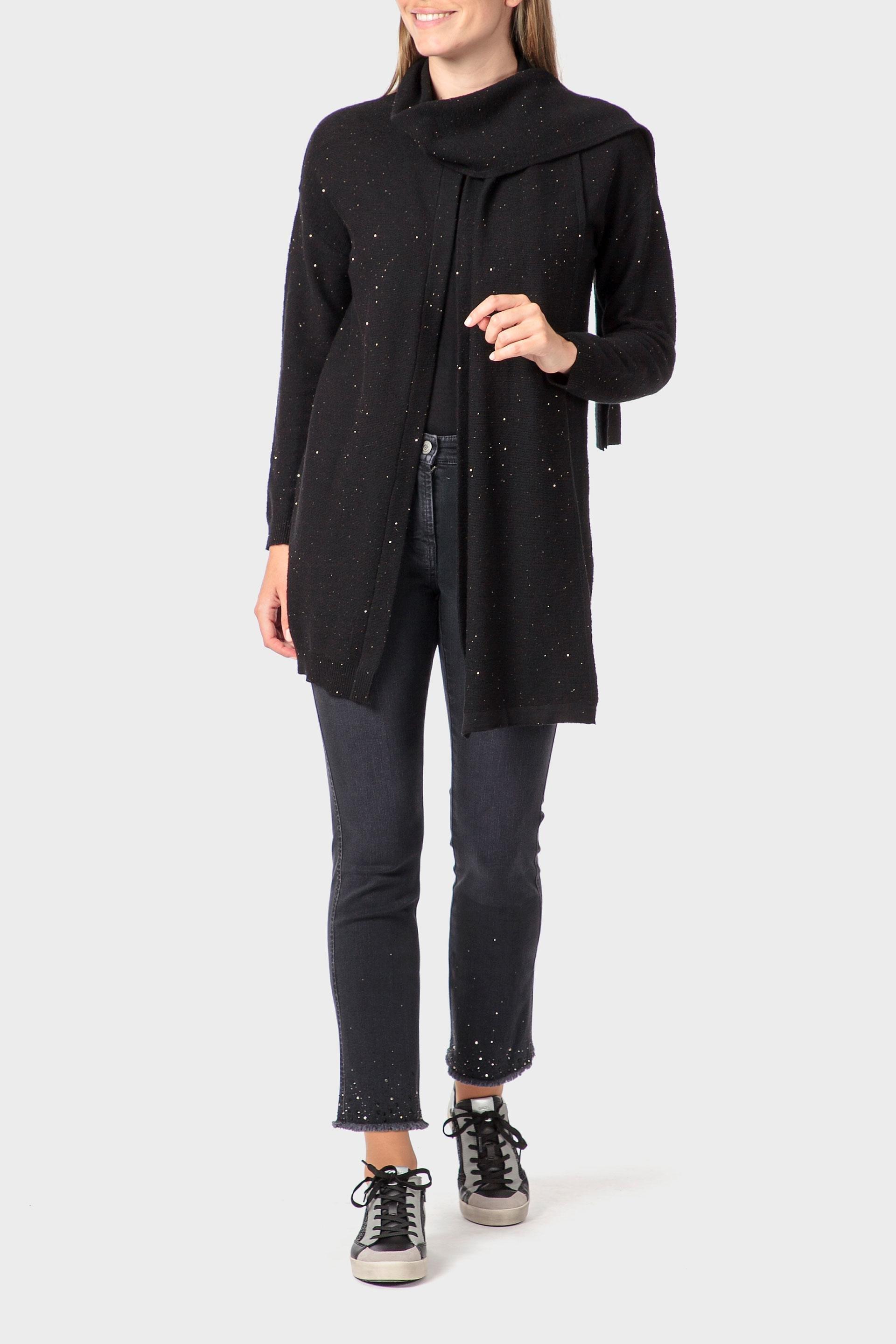 Black Sequins Jacket, Black, medium