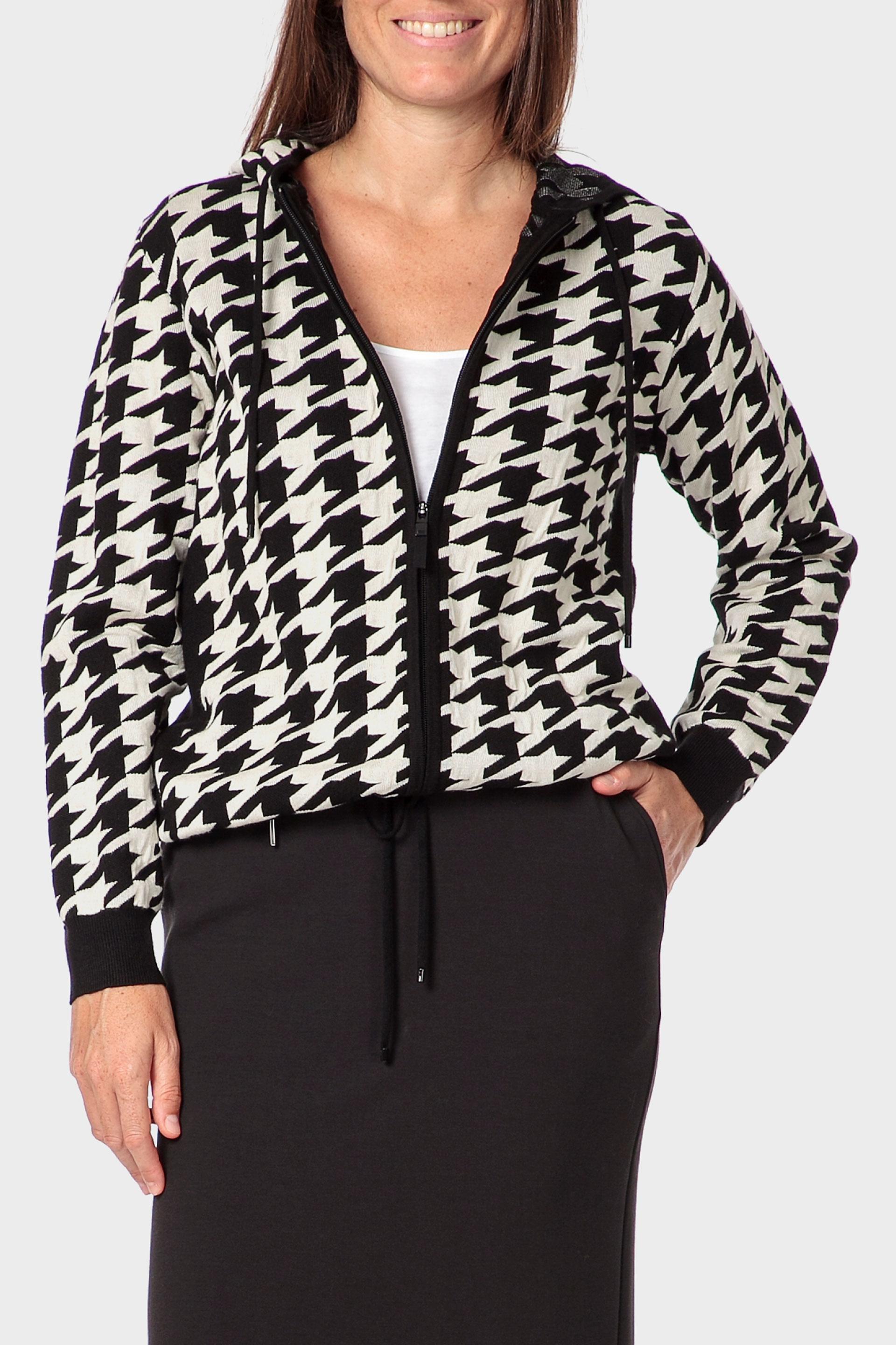 Multicolour Jacquard Jacket, Black, medium