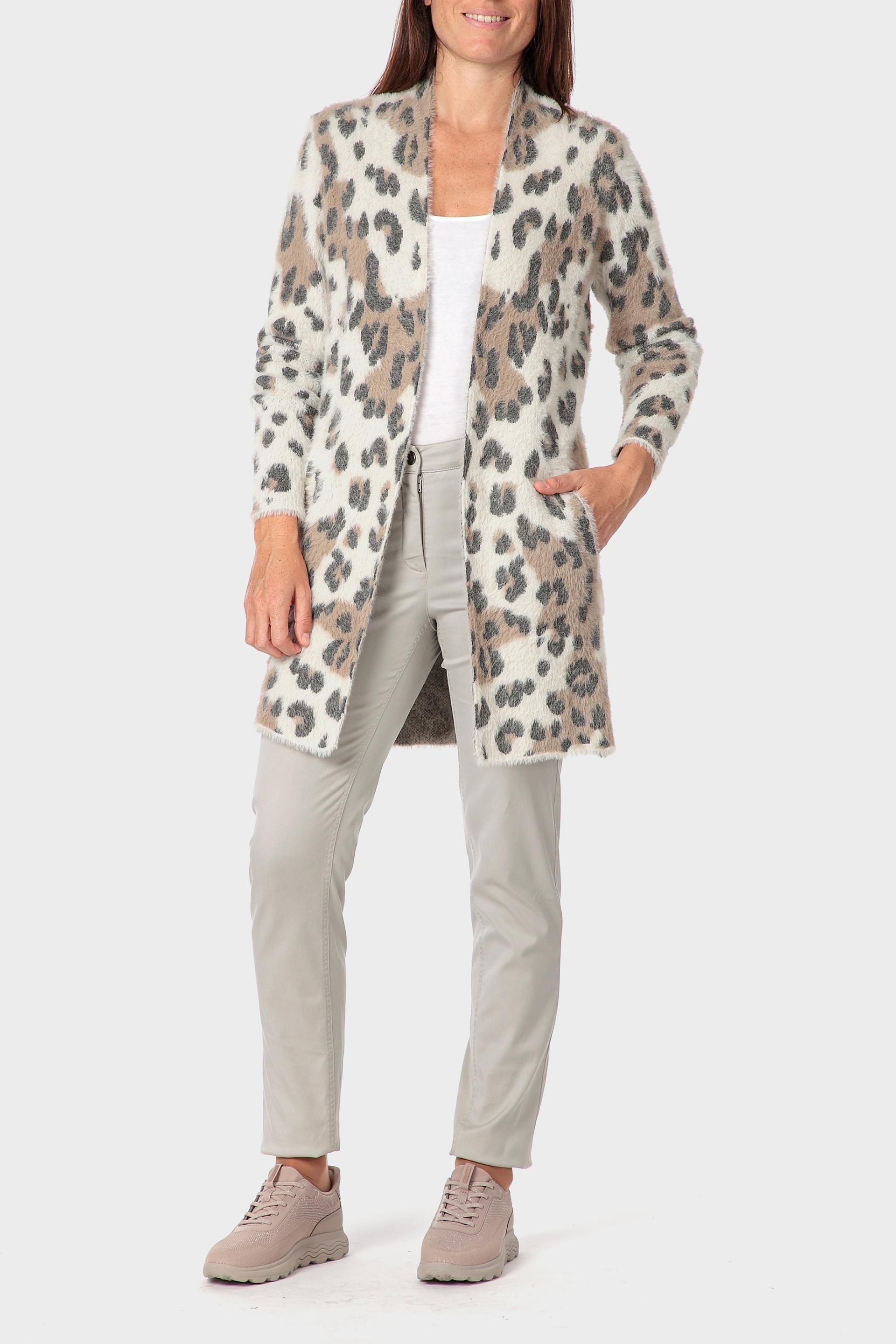 Multicolour Animal Print Jacket, Beige, large image number 1