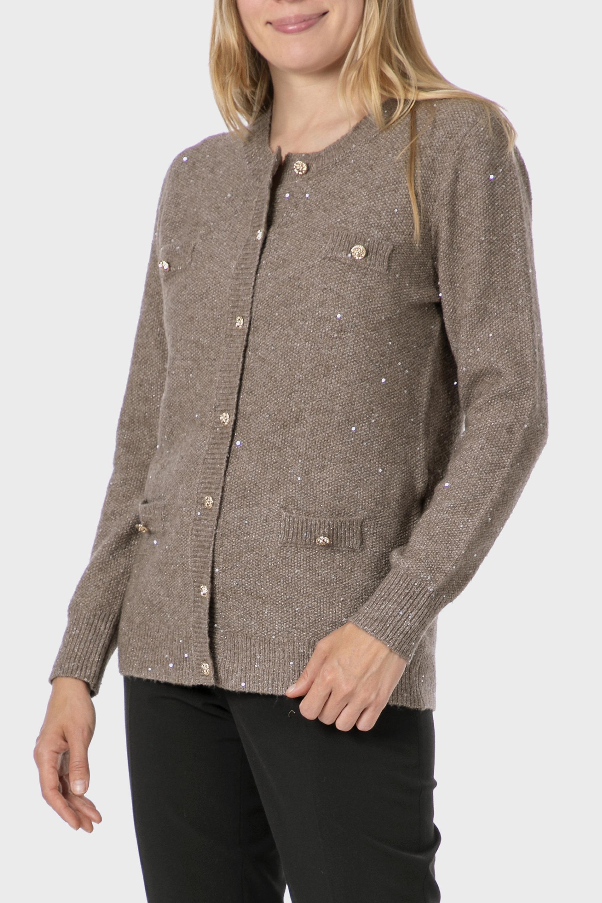Brown Sequins Jacket, 3701_113, large image number 0