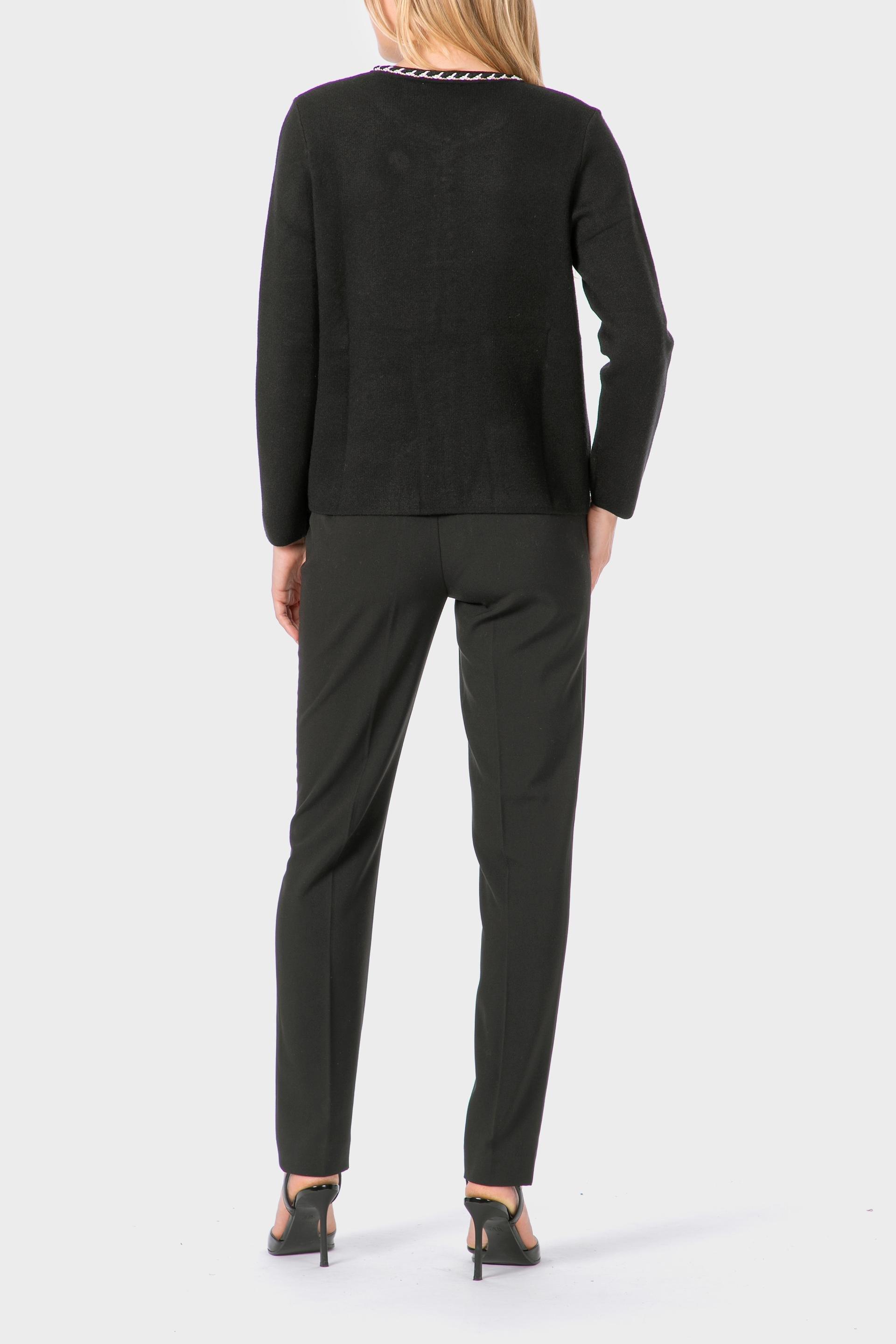 Black Metallic Thread Jacket, 3701_120, large image number 3