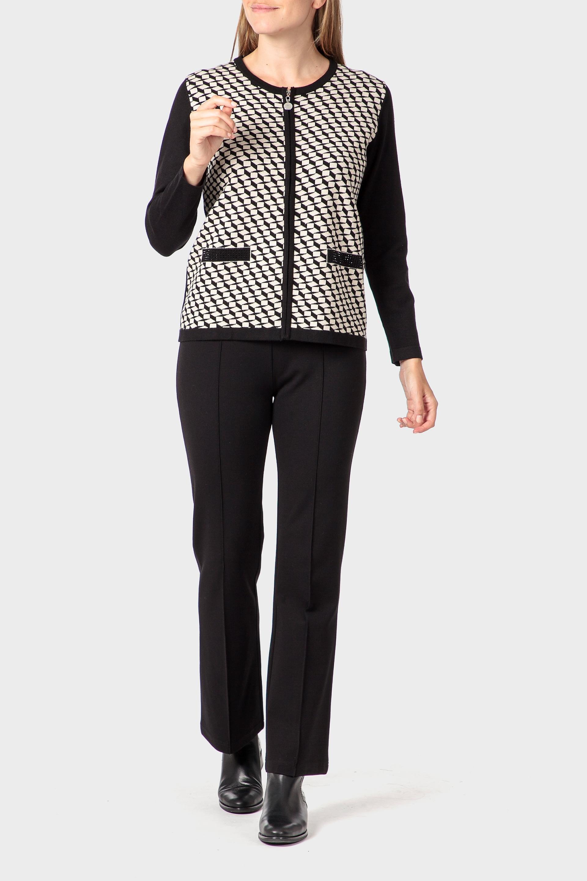 Black Jacquard Jacket, 3701_120, large image number 1