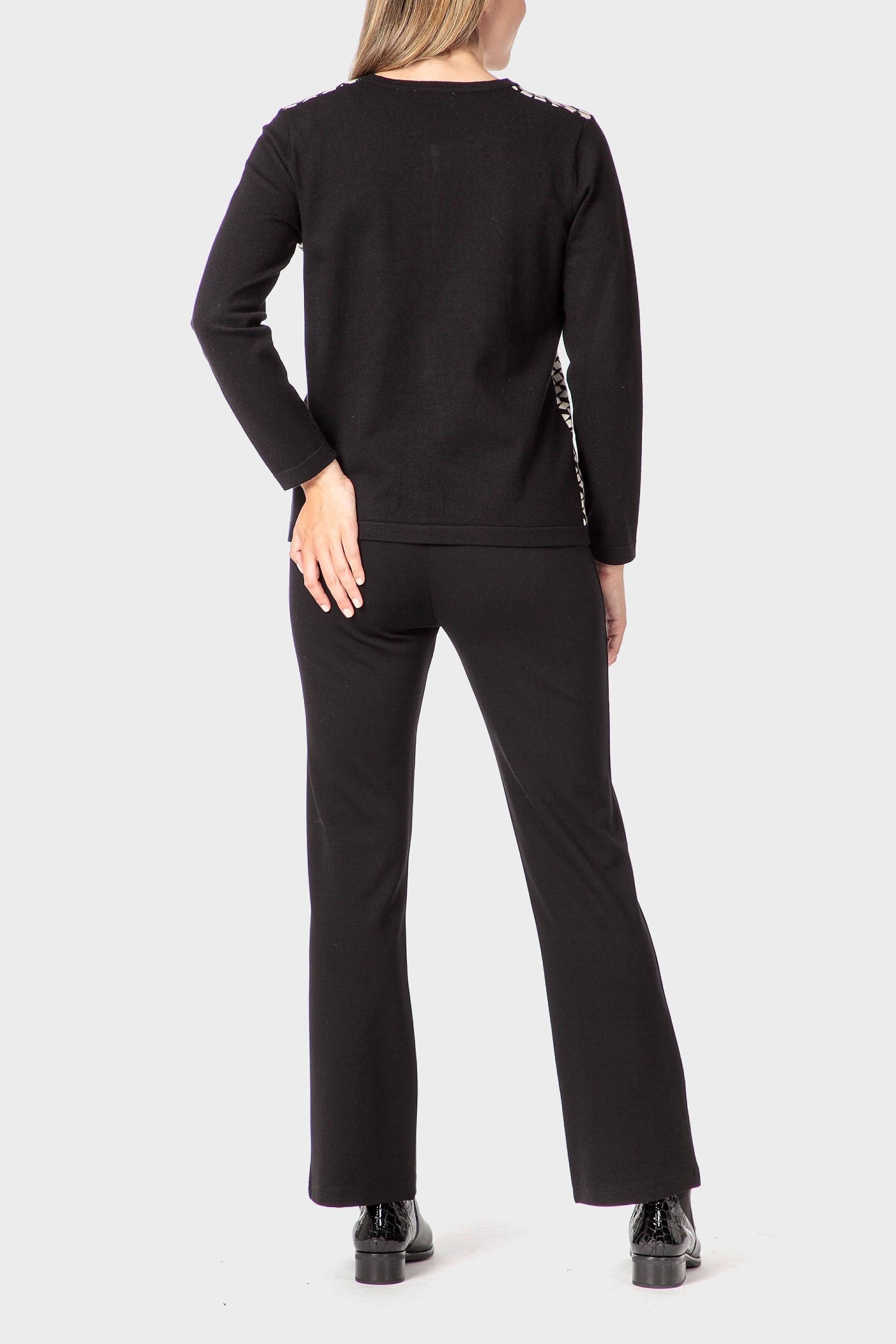 Black Jacquard Jacket, 3701_120, large image number 3