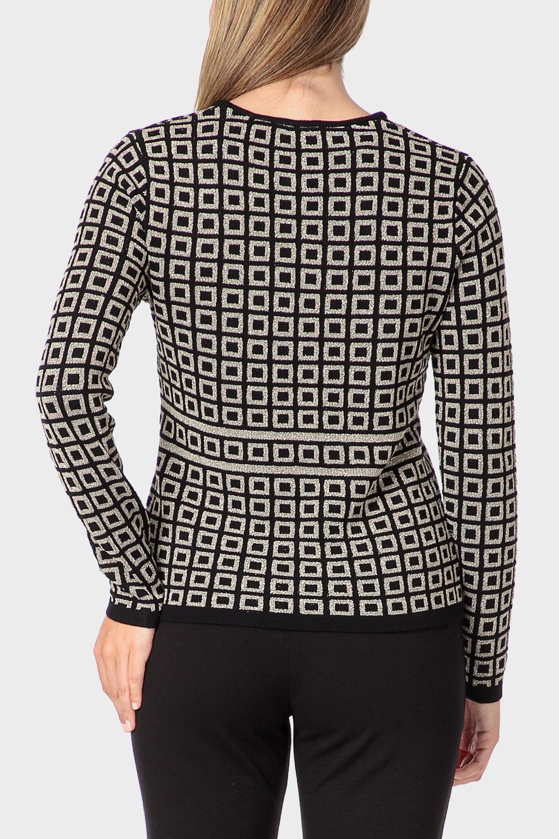 Black Metallic Thread Jacket, 3701_120, large image number 2