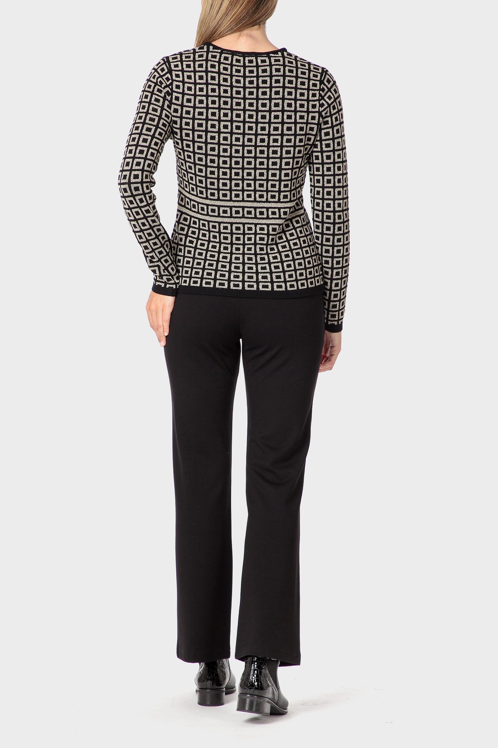 Black Metallic Thread Jacket, 3701_120, large image number 3