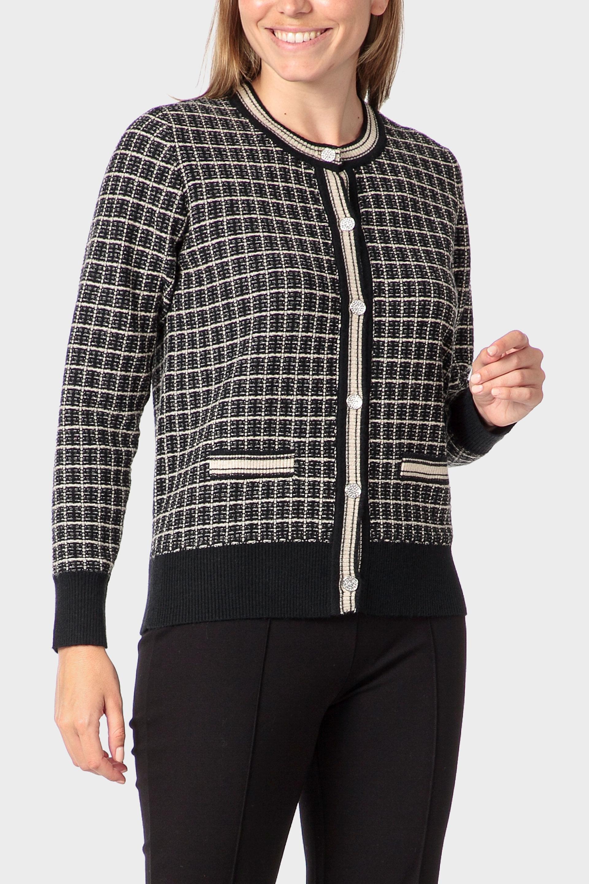 Black Metallic Thread Jacket, 3701_120, large image number 0