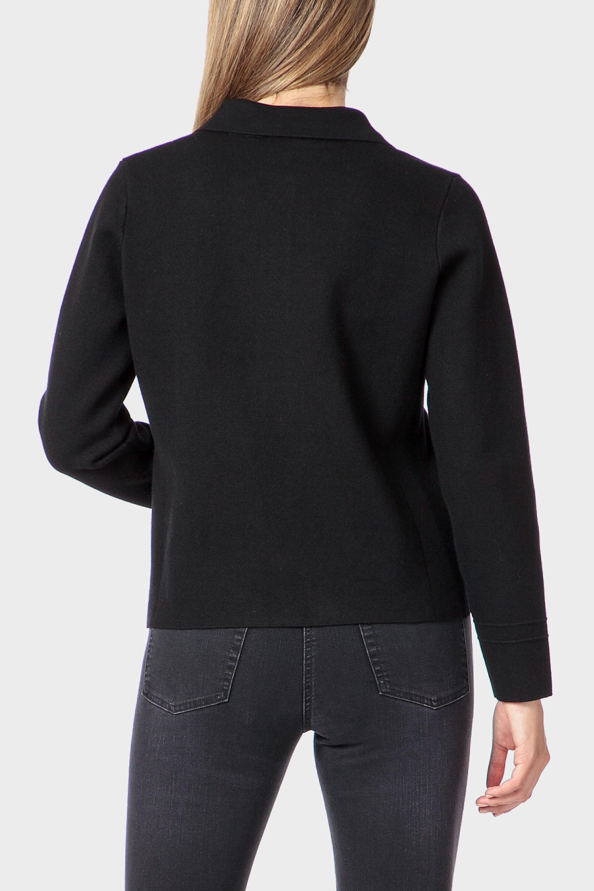 Black Lapels Collar Jacket, Black, large image number 2