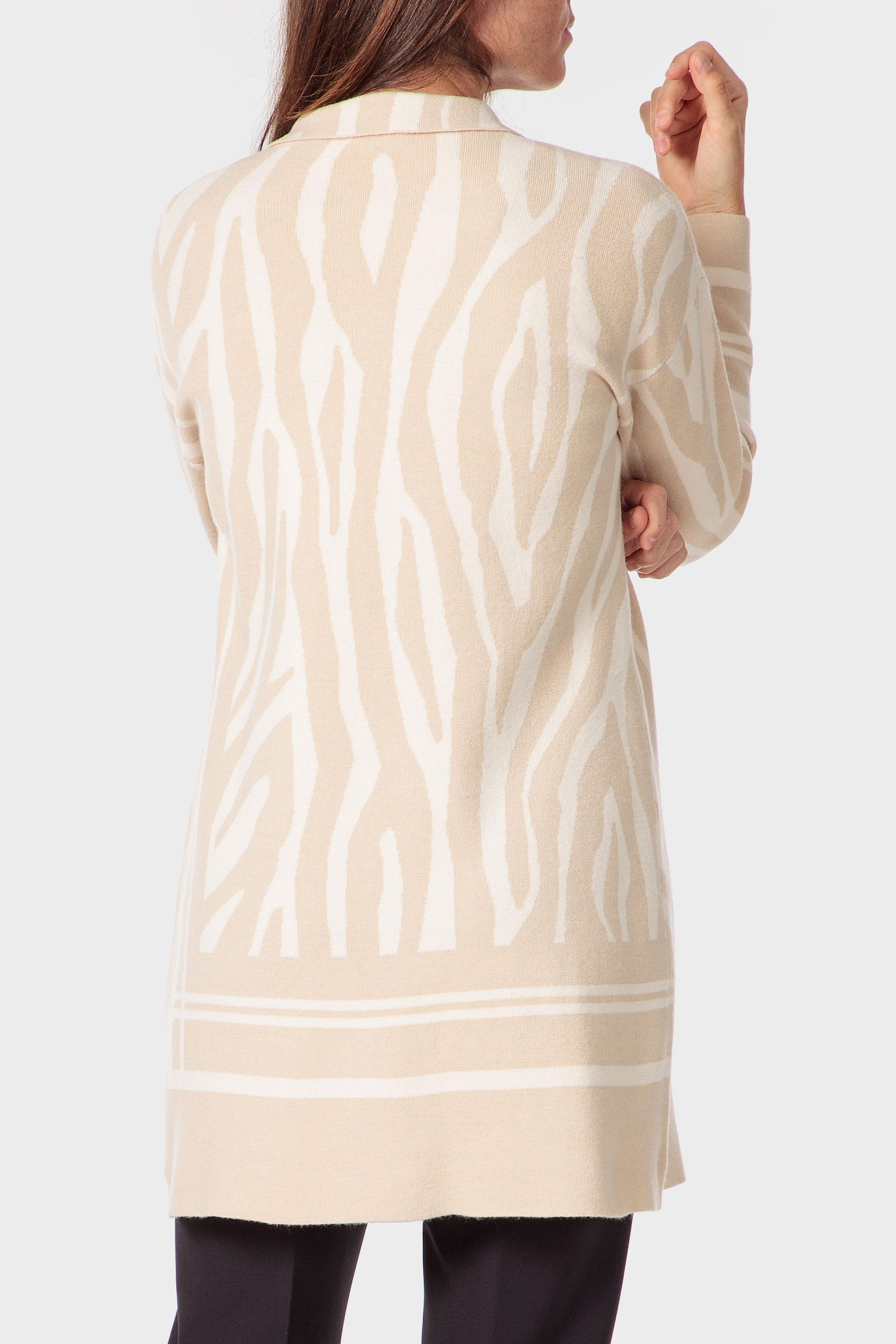 Beige Long Jacket, Beige, large image number 2