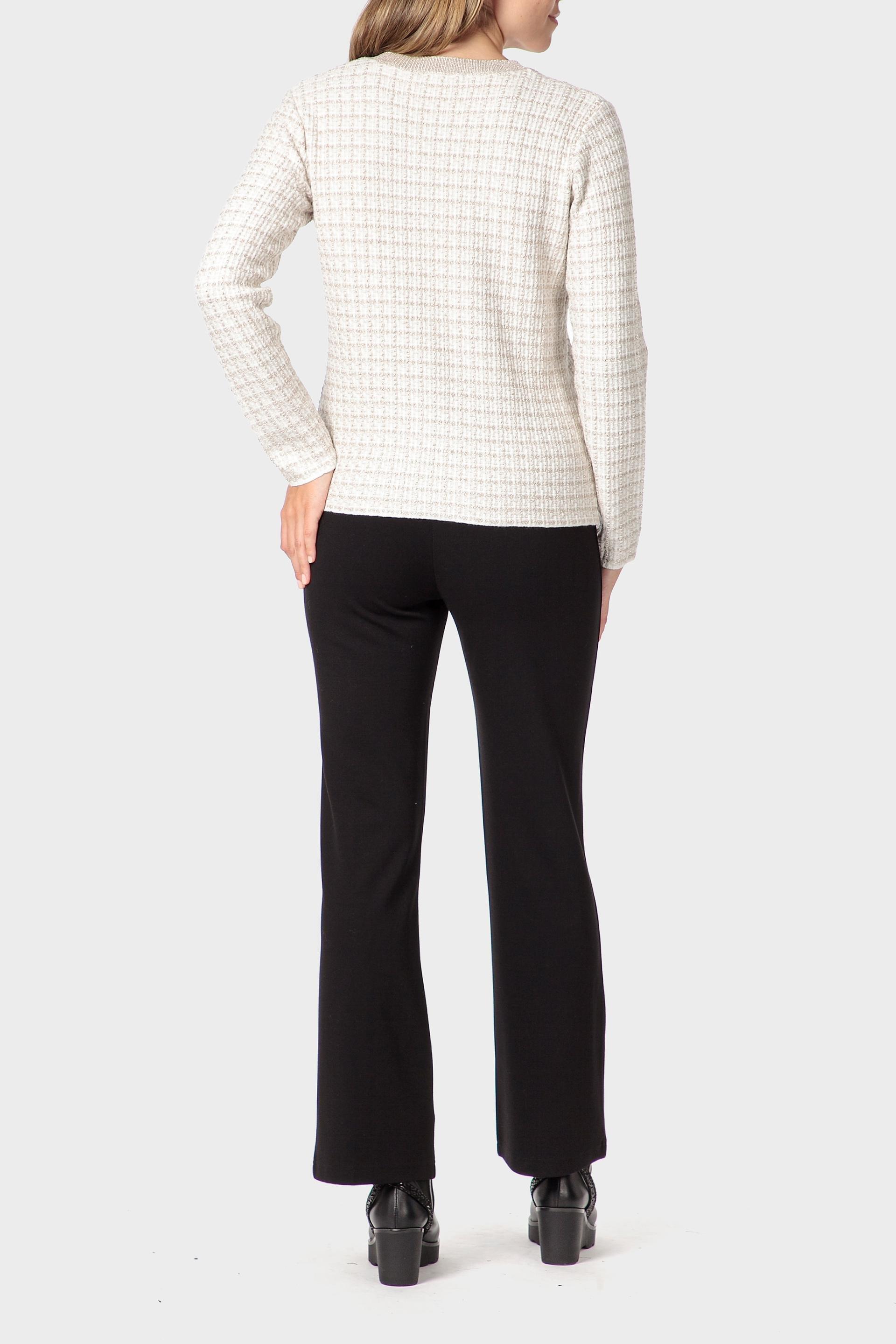 جاكيت بخيوط معدنية، كريمي, Beige, large image number 3