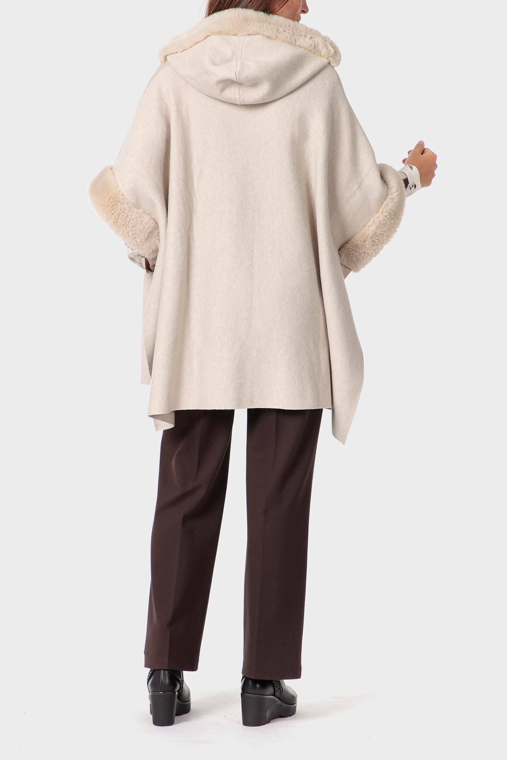 Cream Hooded Cape, 3701_126, large image number 4