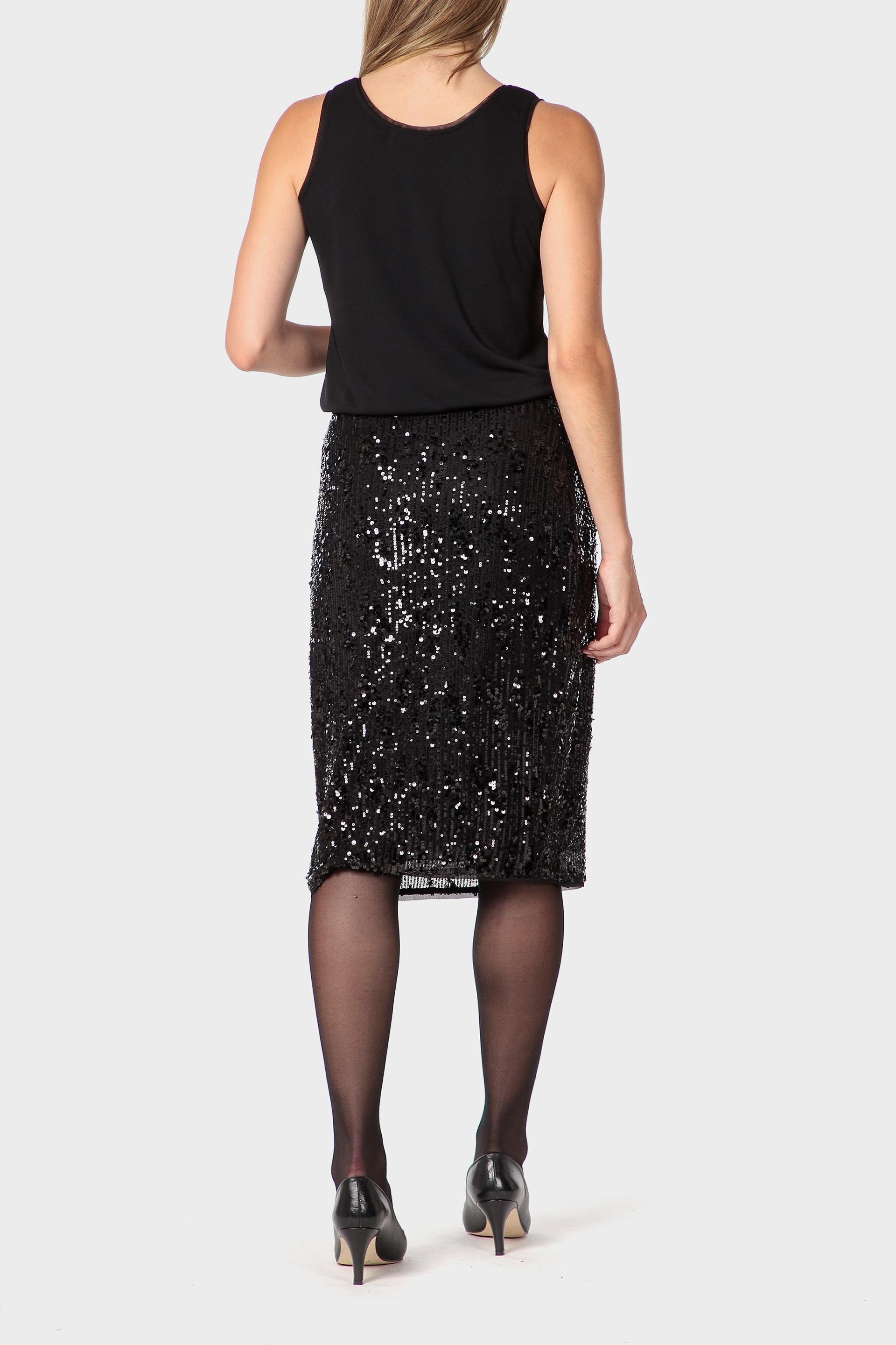 Black Sequins Skirt, Black, large image number 3