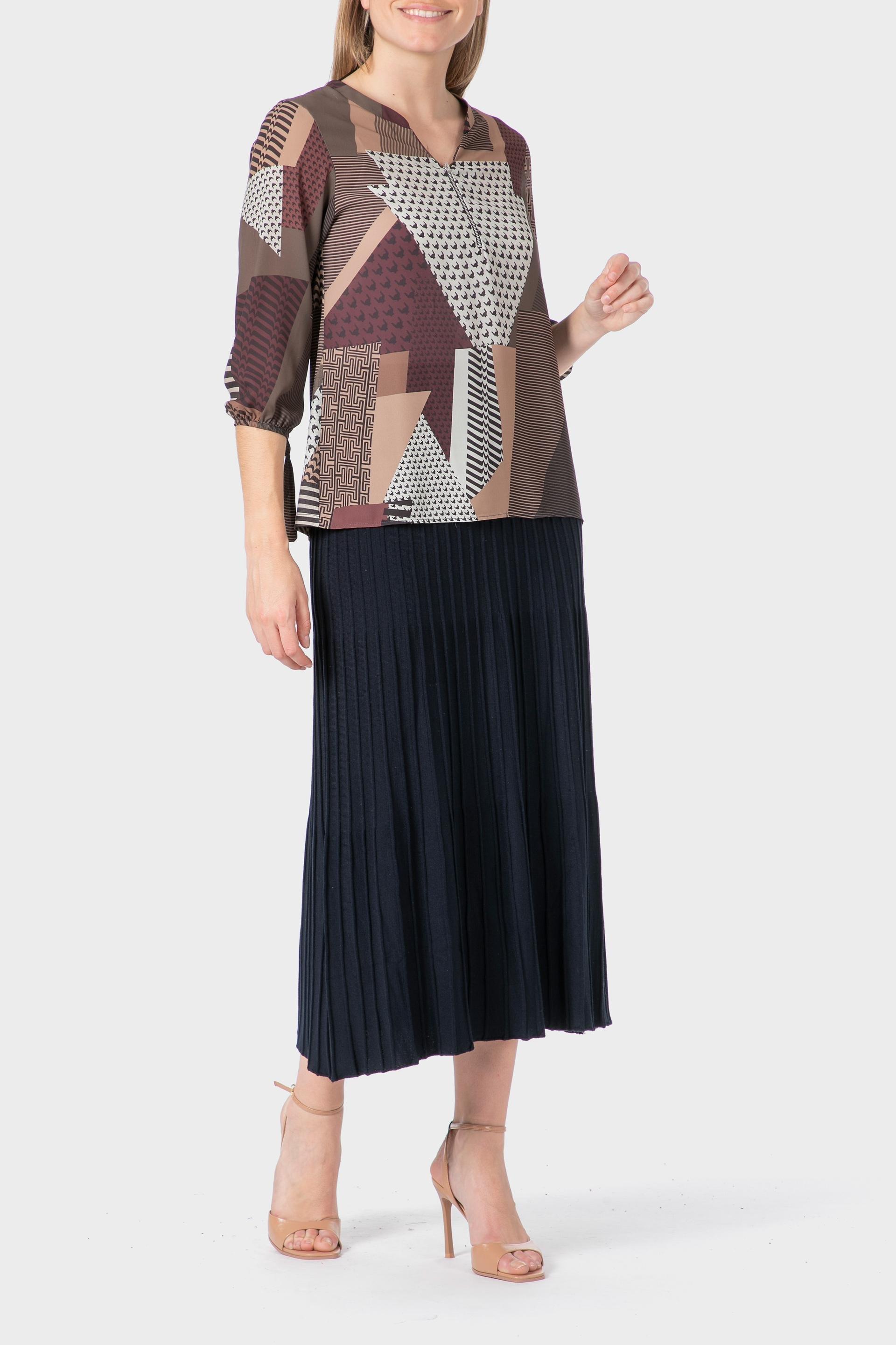 Navy Knitted Skirt, , large image number 1