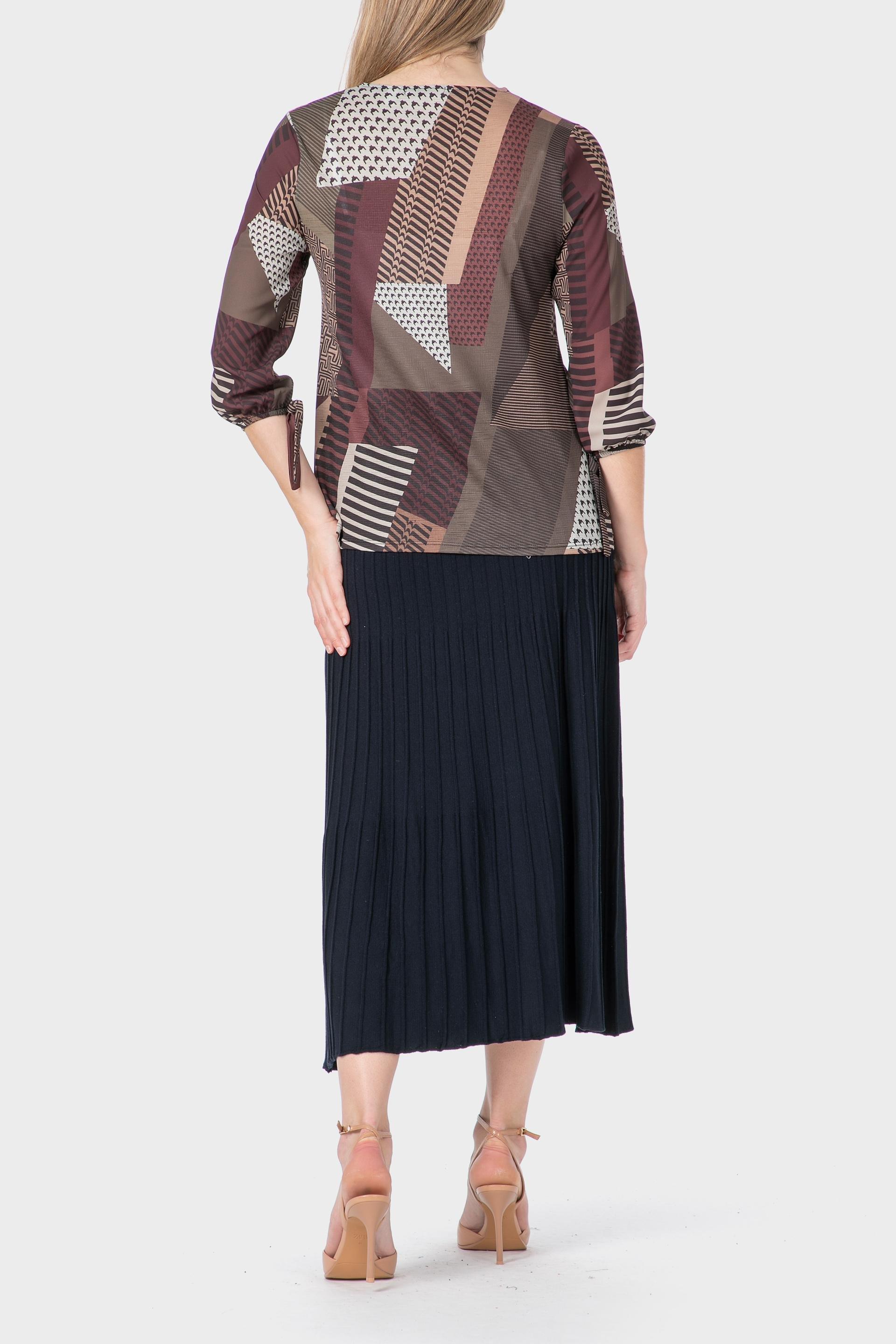 Navy Knitted Skirt, , large image number 3