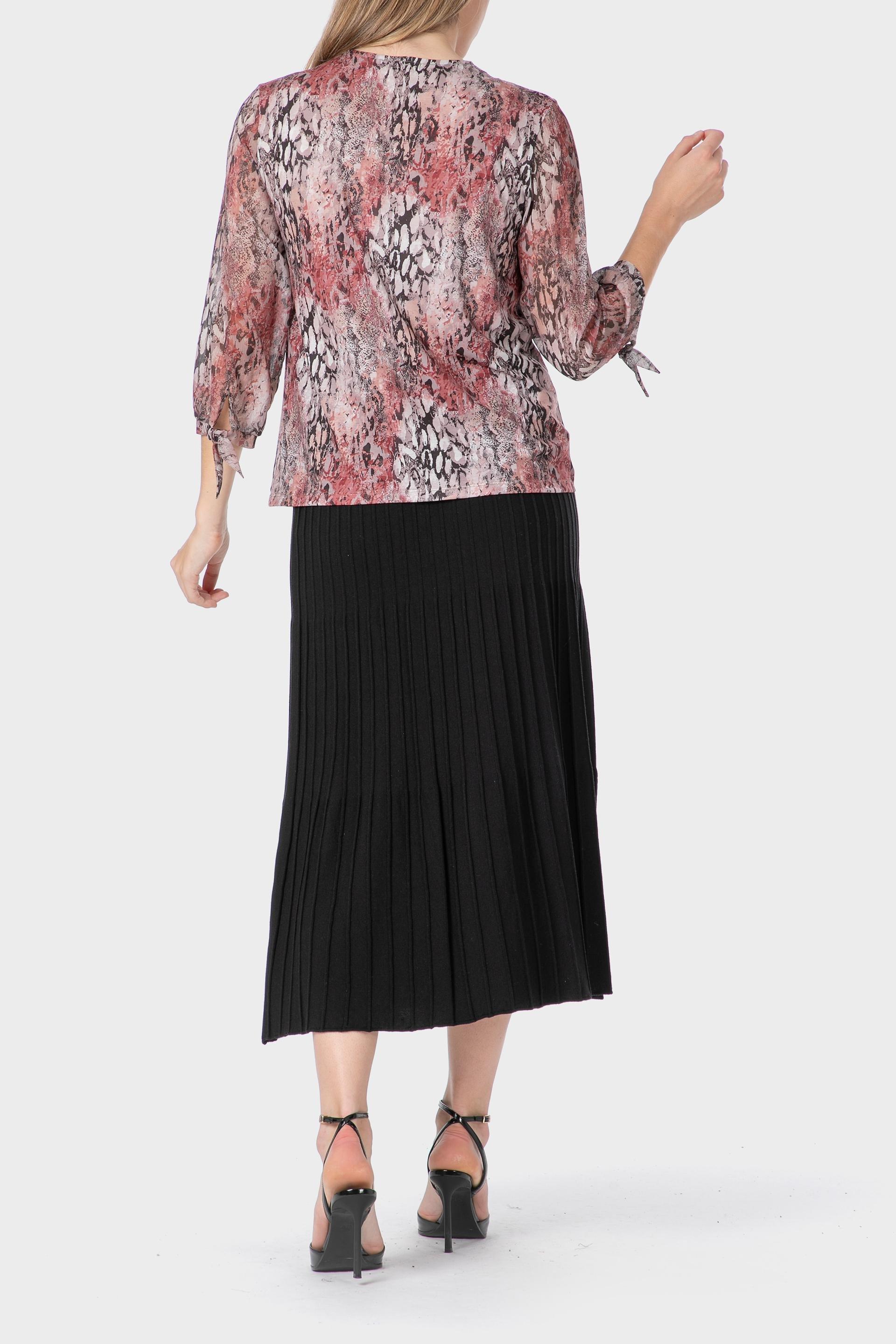 Black Knitted Skirt, , large image number 3