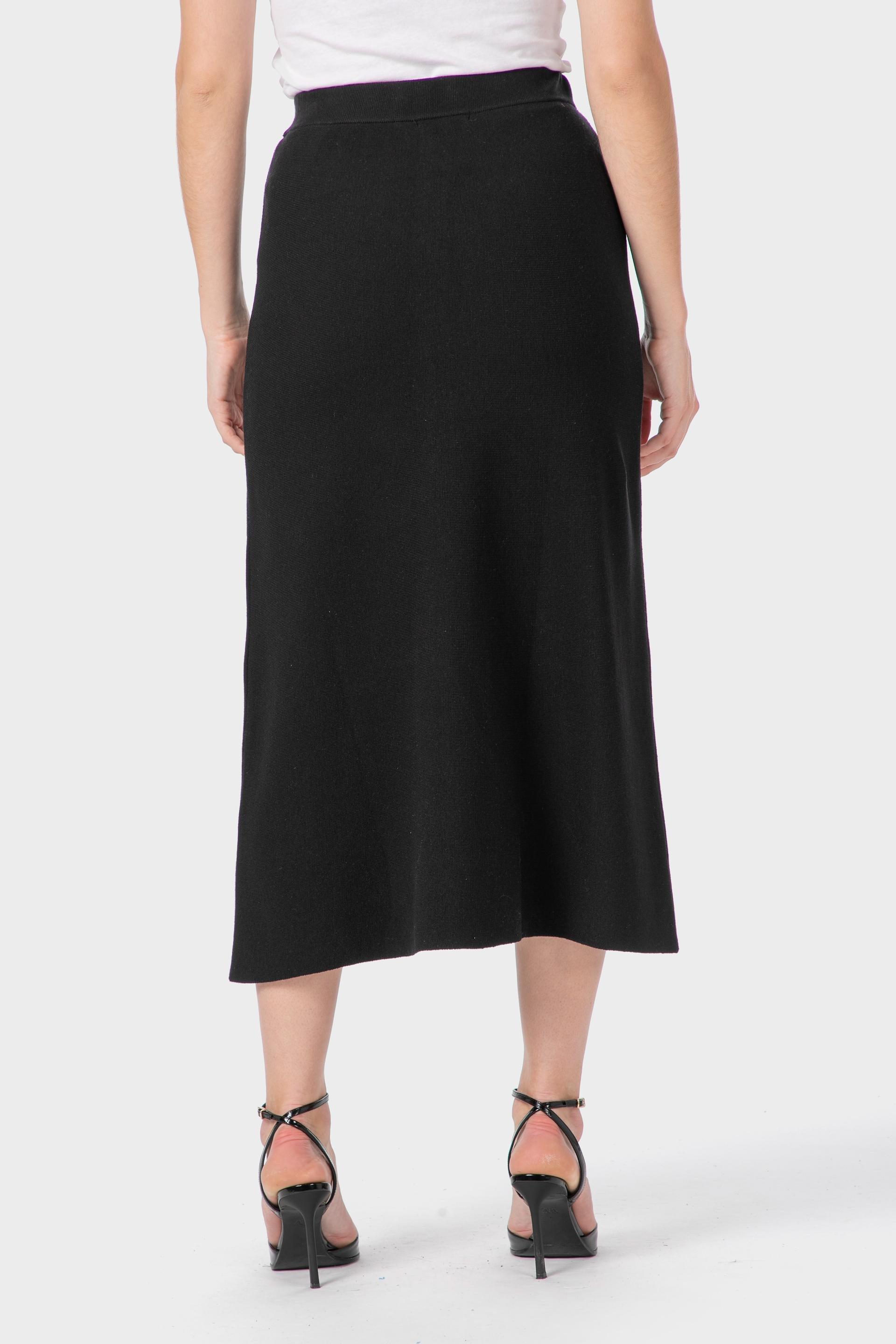 Black Skirt With Decorative Buttons, 3701_120, medium