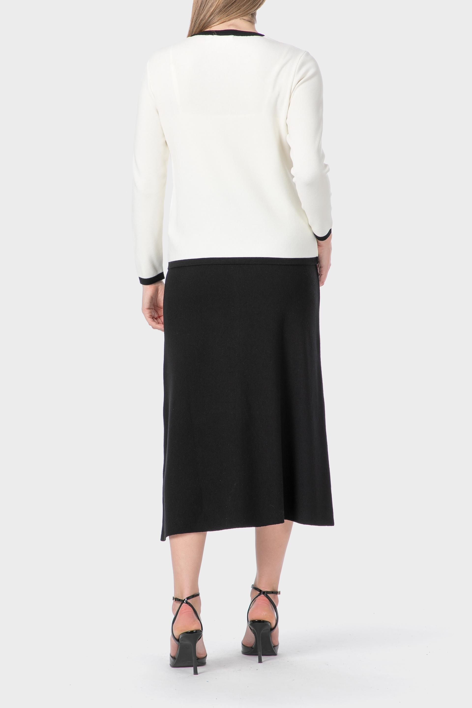 Black Skirt With Decorative Buttons, 3701_120, large image number 3