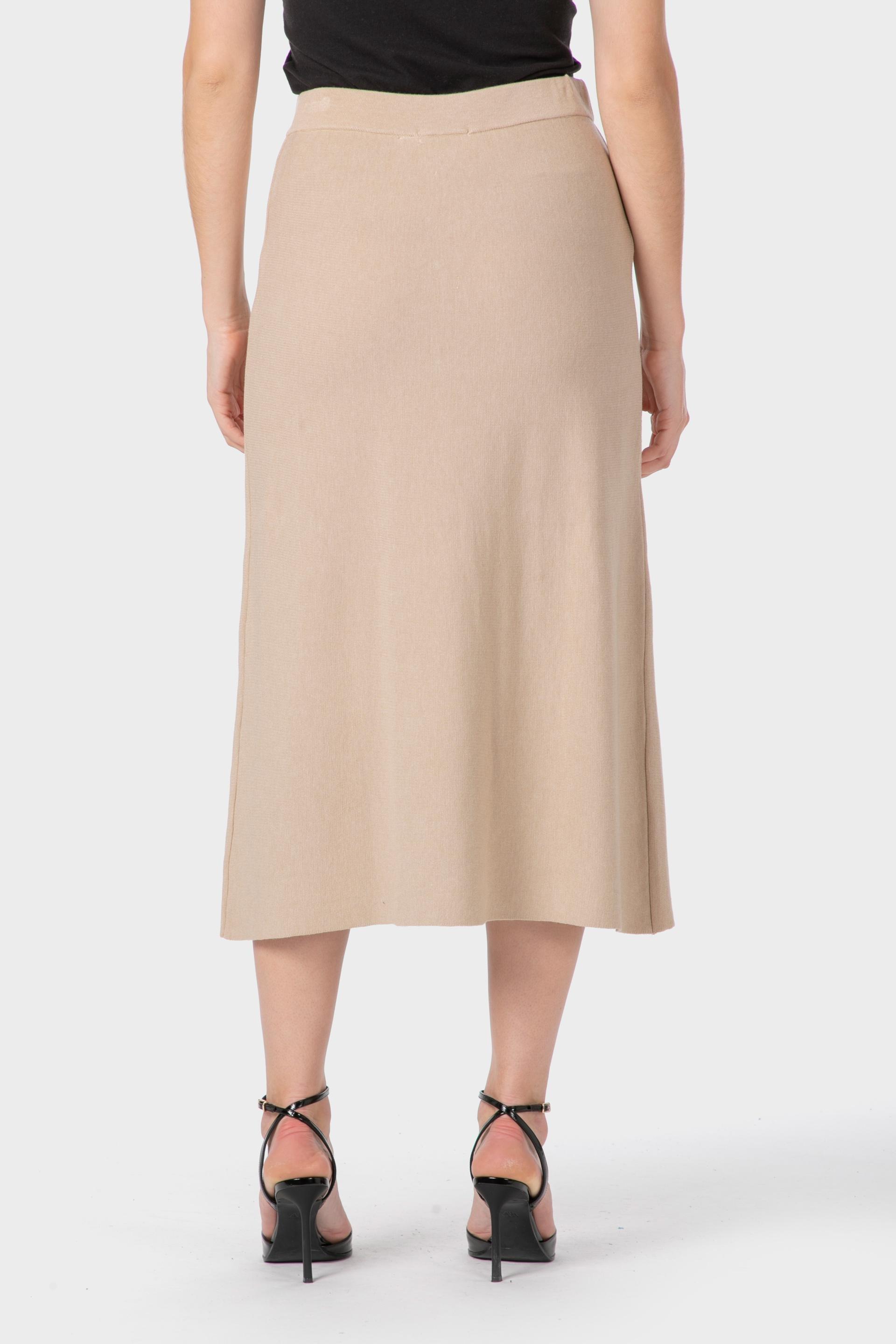 تنورة مزينة بأزرار، بيج, Beige, medium