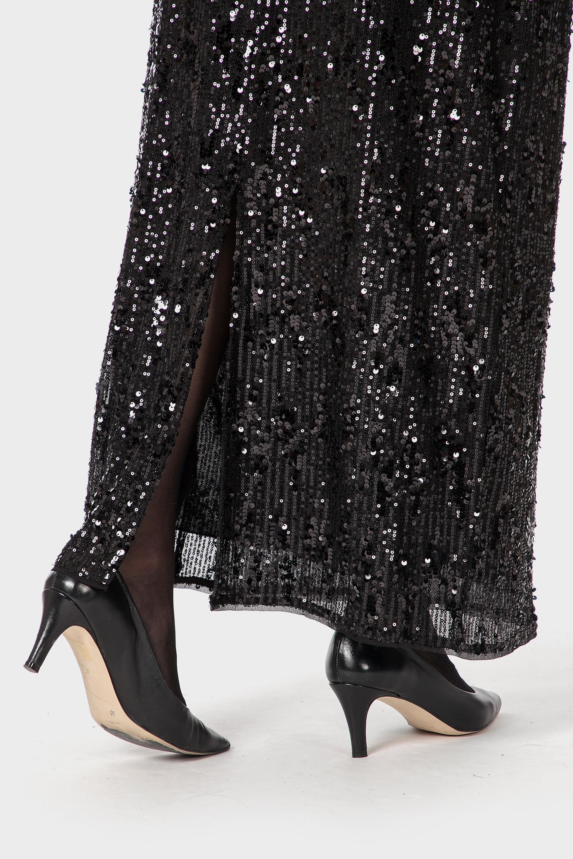 Black Long Skirt, Black, large image number 4