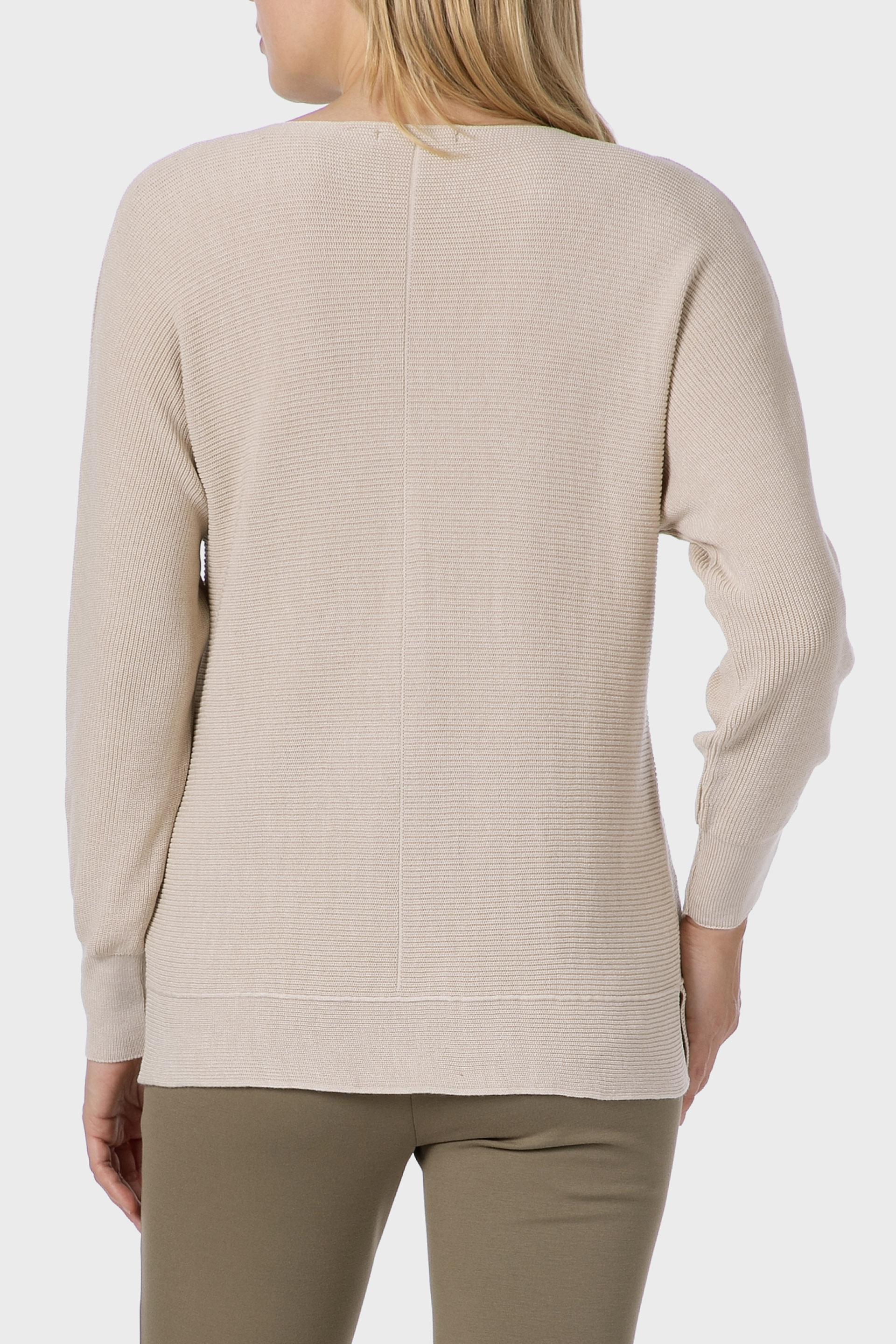 Beige Batwing Sleeve Sweater, Beige, large image number 2