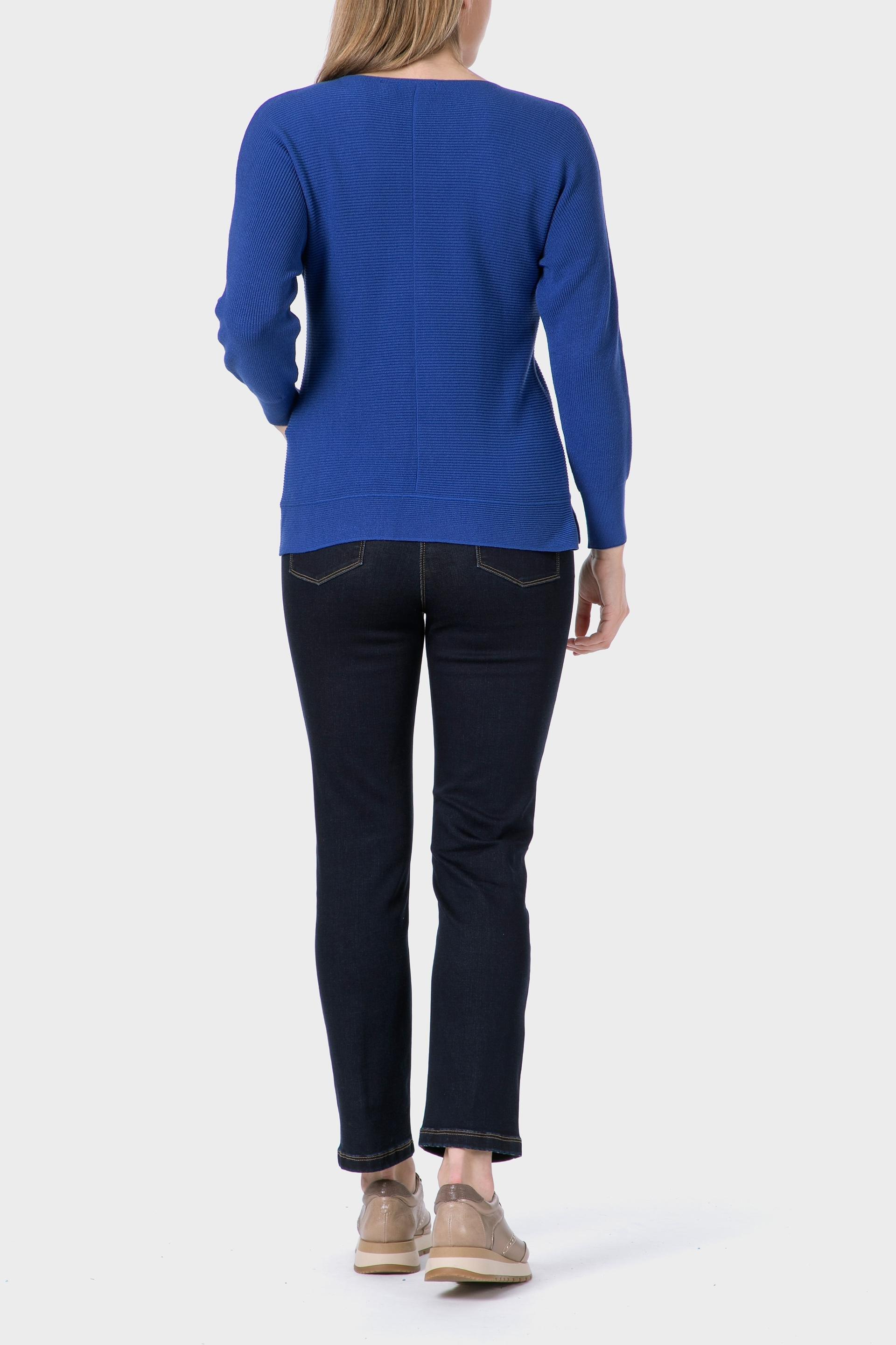 Blue Batwing Sleeve Sweater, Blue Klein, large image number 3