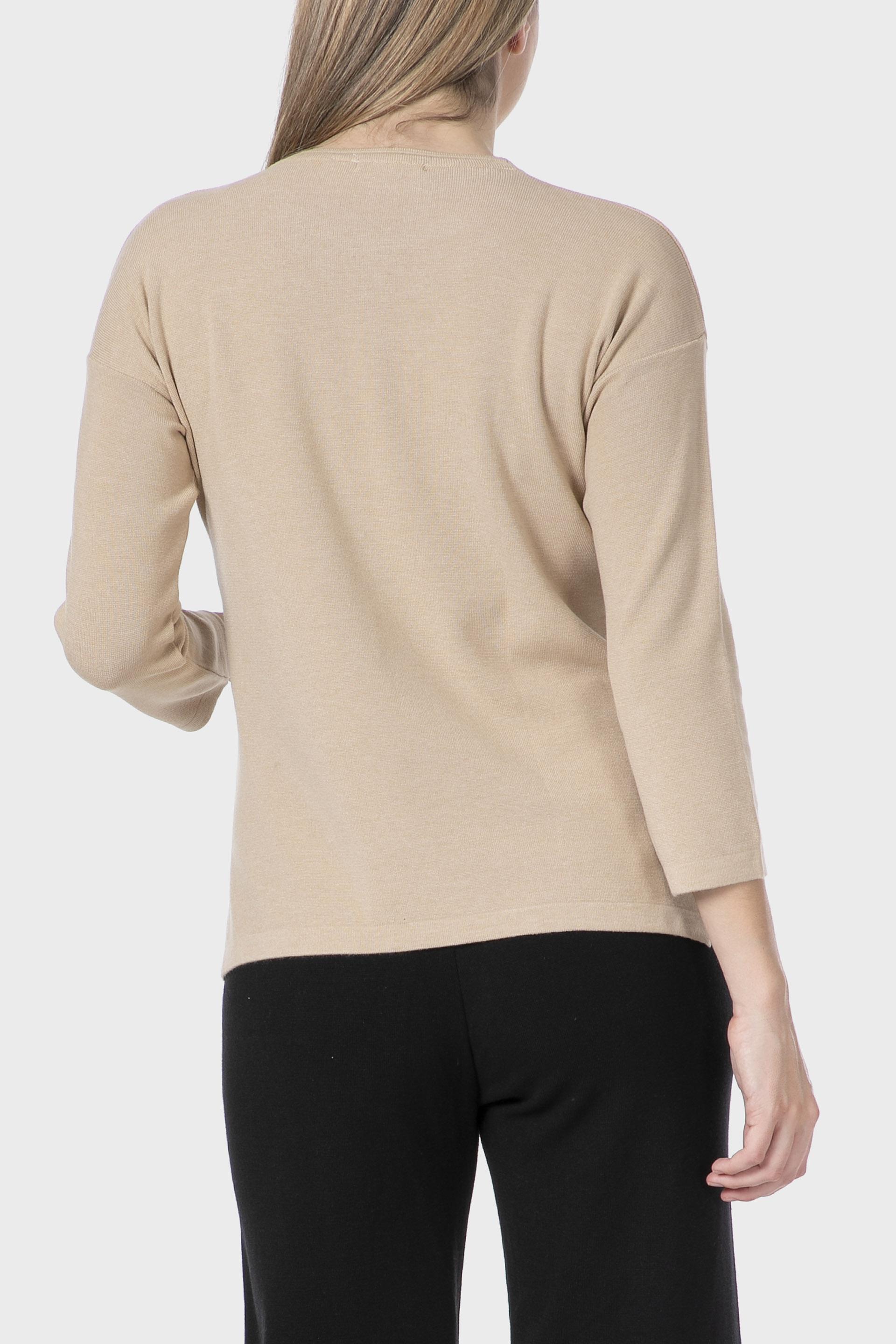 سترة مُحاكة، بيج, Beige, large image number 2