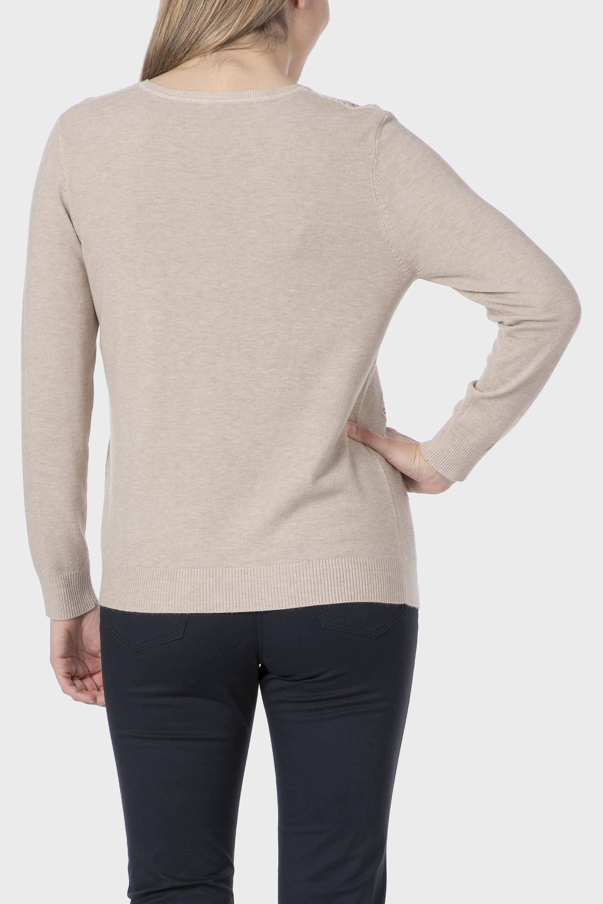 Beige Rhinestone Fantasy Sweater, 3701_148, medium