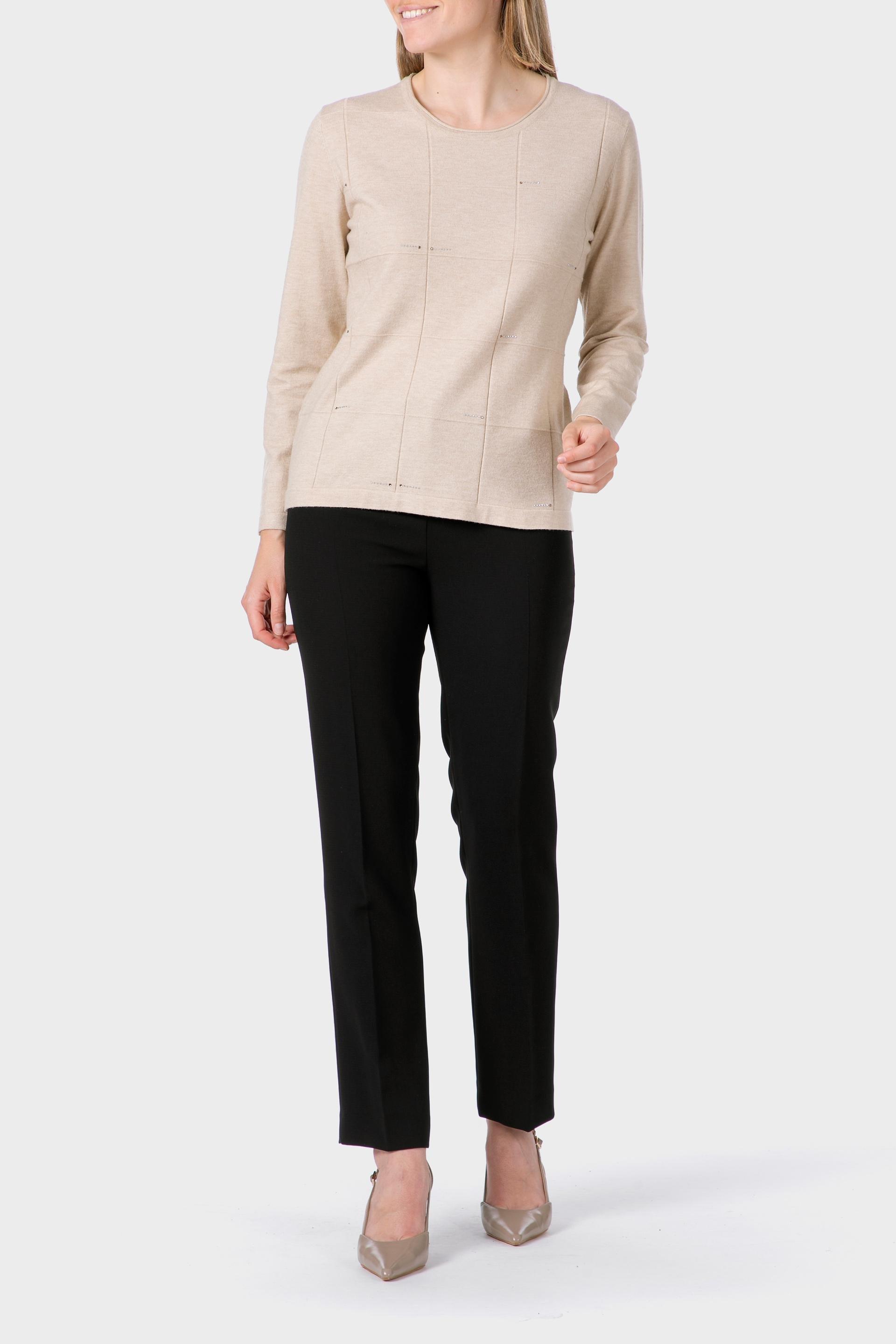 Beige Rhinestone Sweater, 3701_126, medium